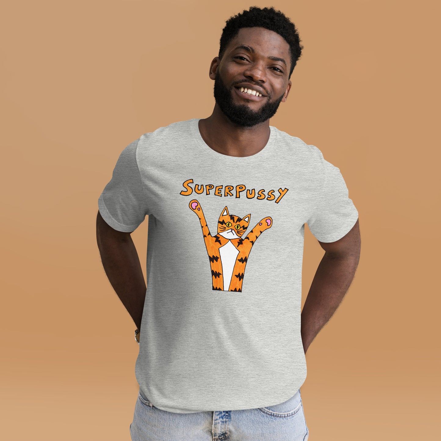 Superpussy Cat Unisex Short Sleeve T-Shirt | Super Soft