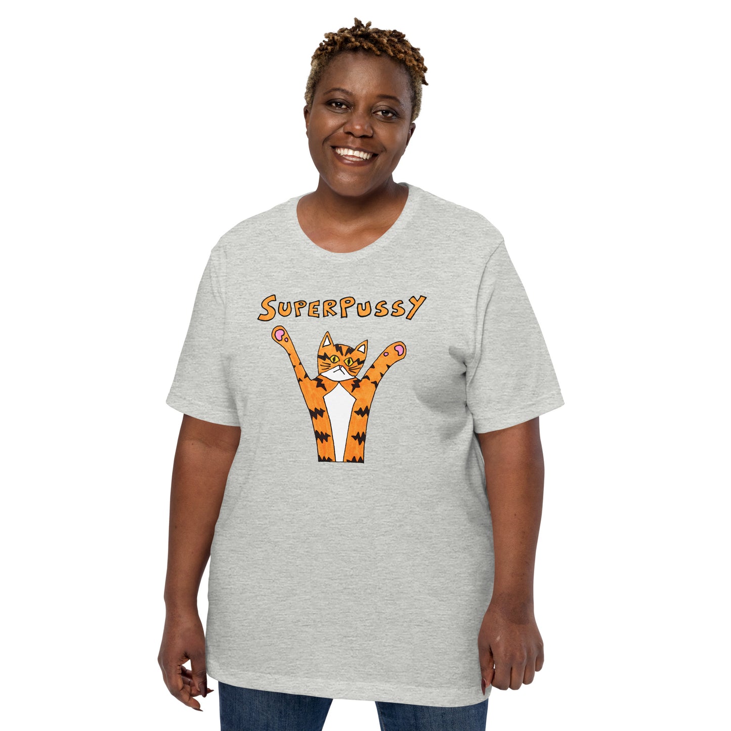 Superpussy Cat Unisex Short Sleeve T-Shirt | Super Soft