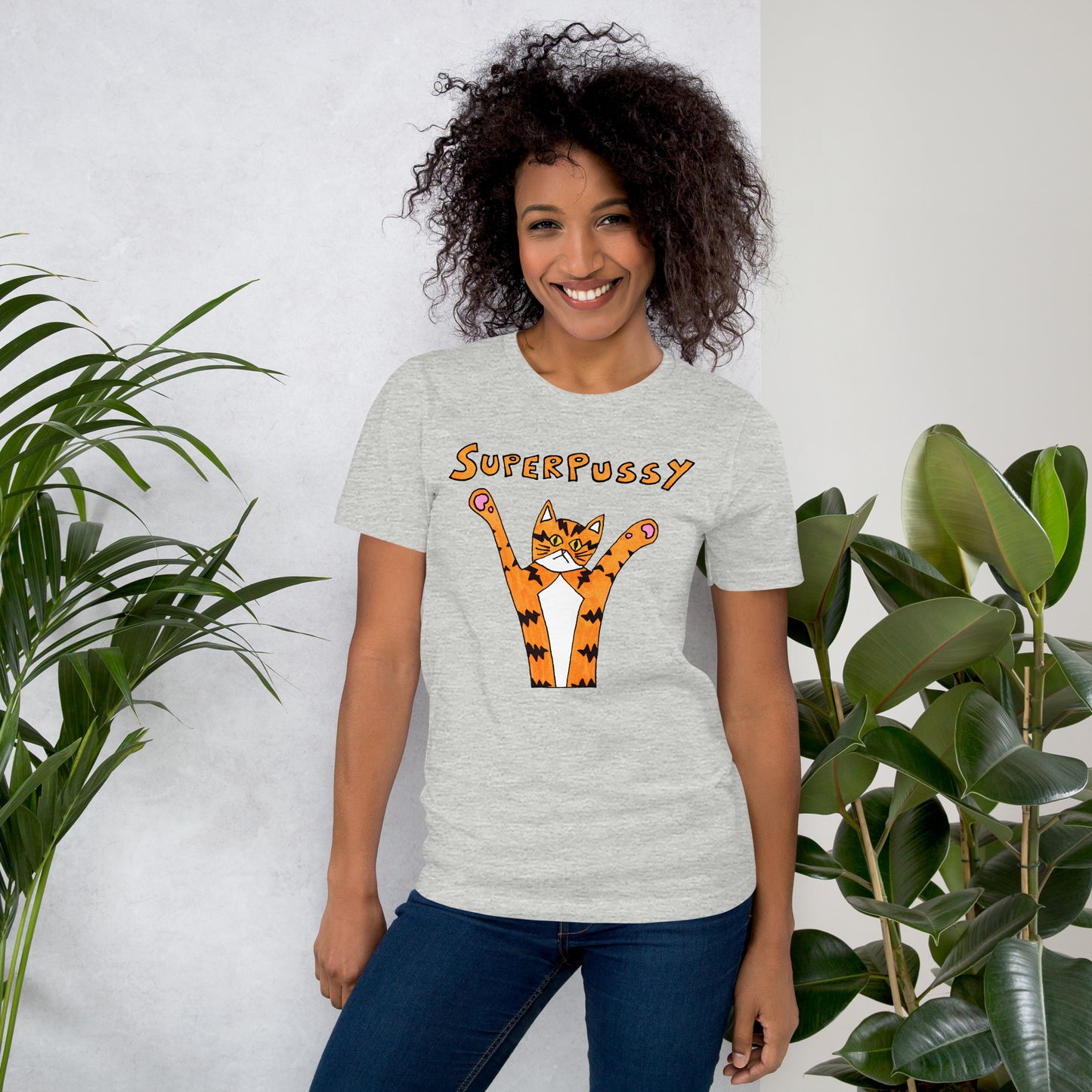 Superpussy Cat Unisex Short Sleeve T-Shirt | Super Soft