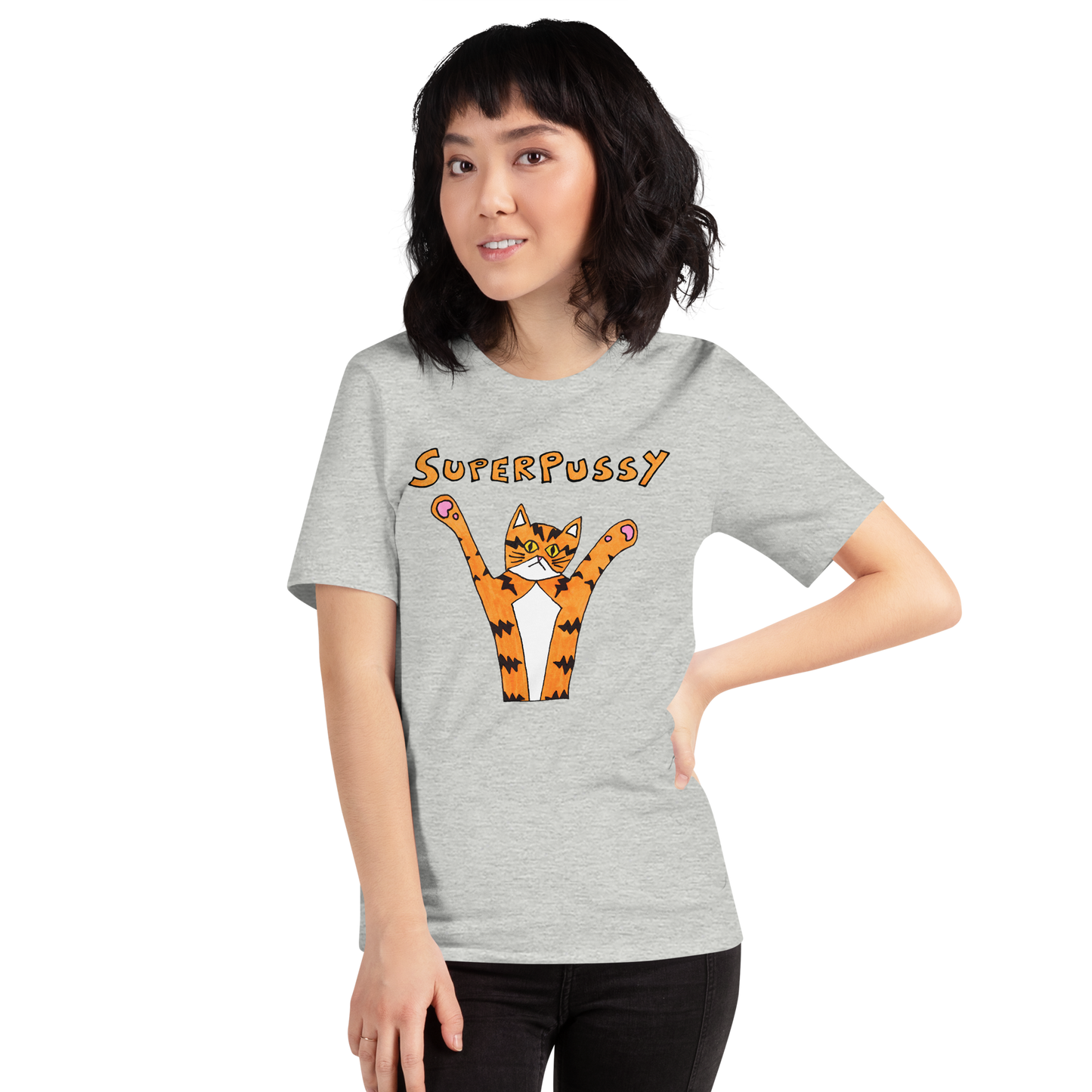 Superpussy Cat Unisex Short Sleeve T-Shirt | Super Soft
