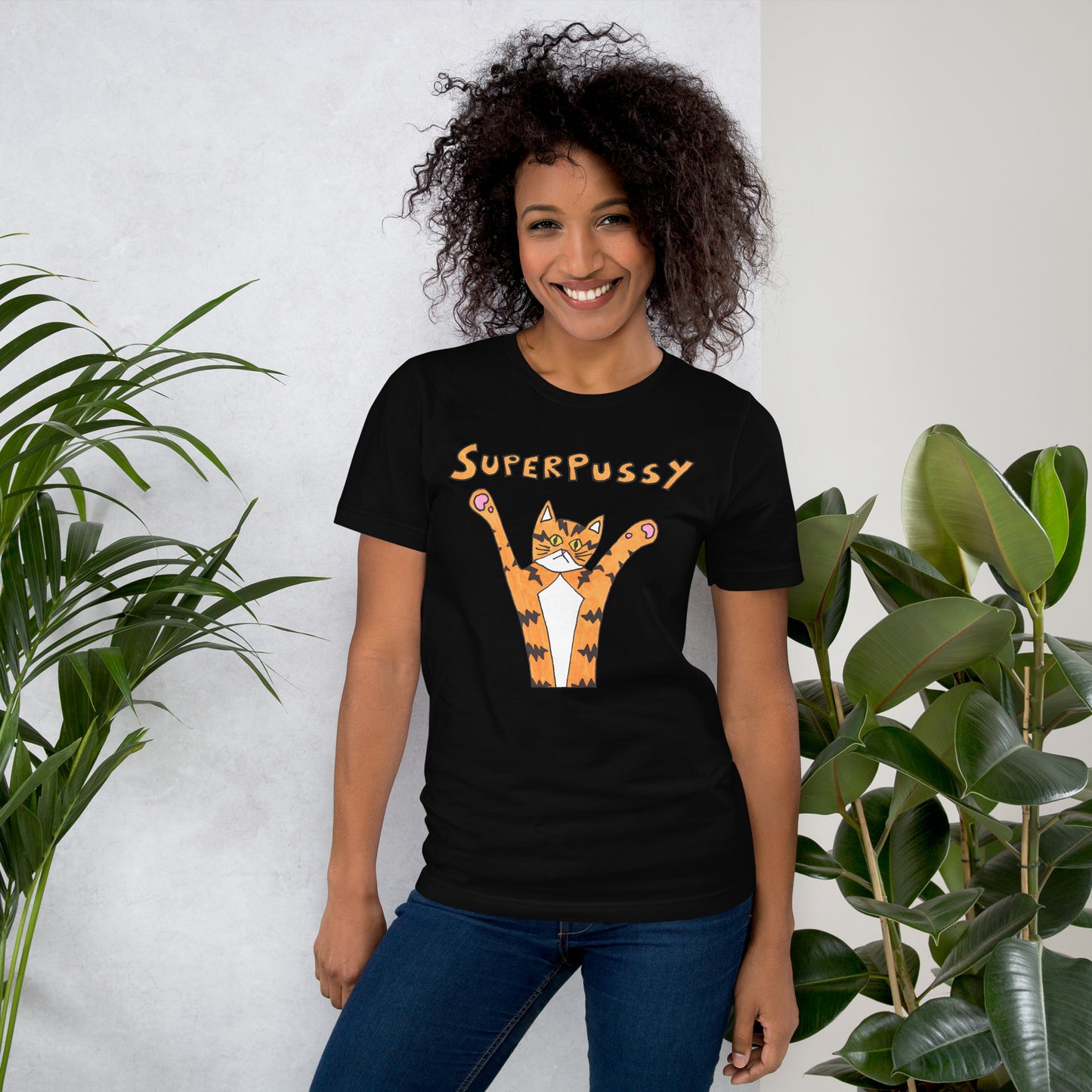 Superpussy Cat Unisex Short Sleeve T-Shirt | Super Soft