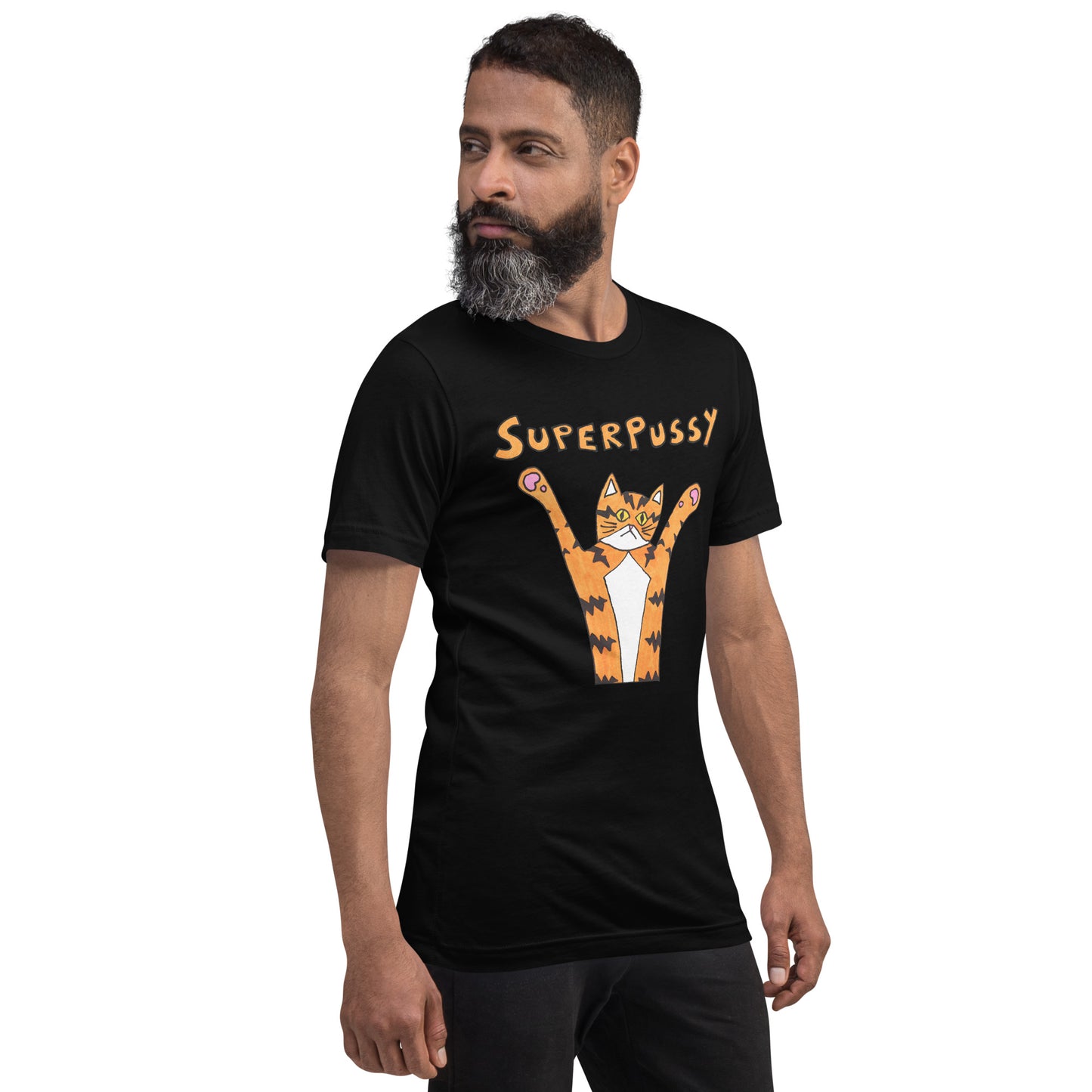 Superpussy Cat Unisex Short Sleeve T-Shirt | Super Soft