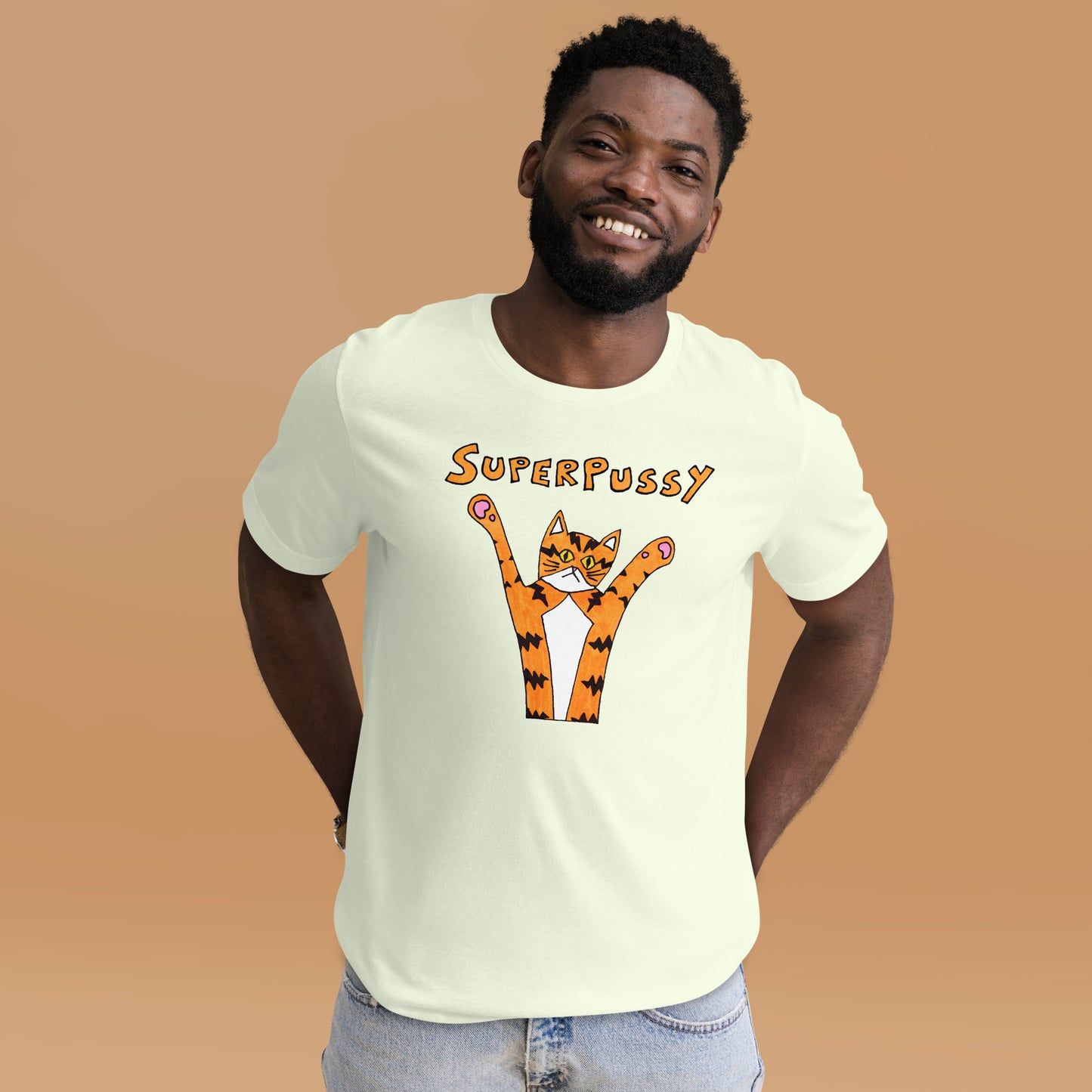 Superpussy Cat Unisex Short Sleeve T-Shirt | Super Soft