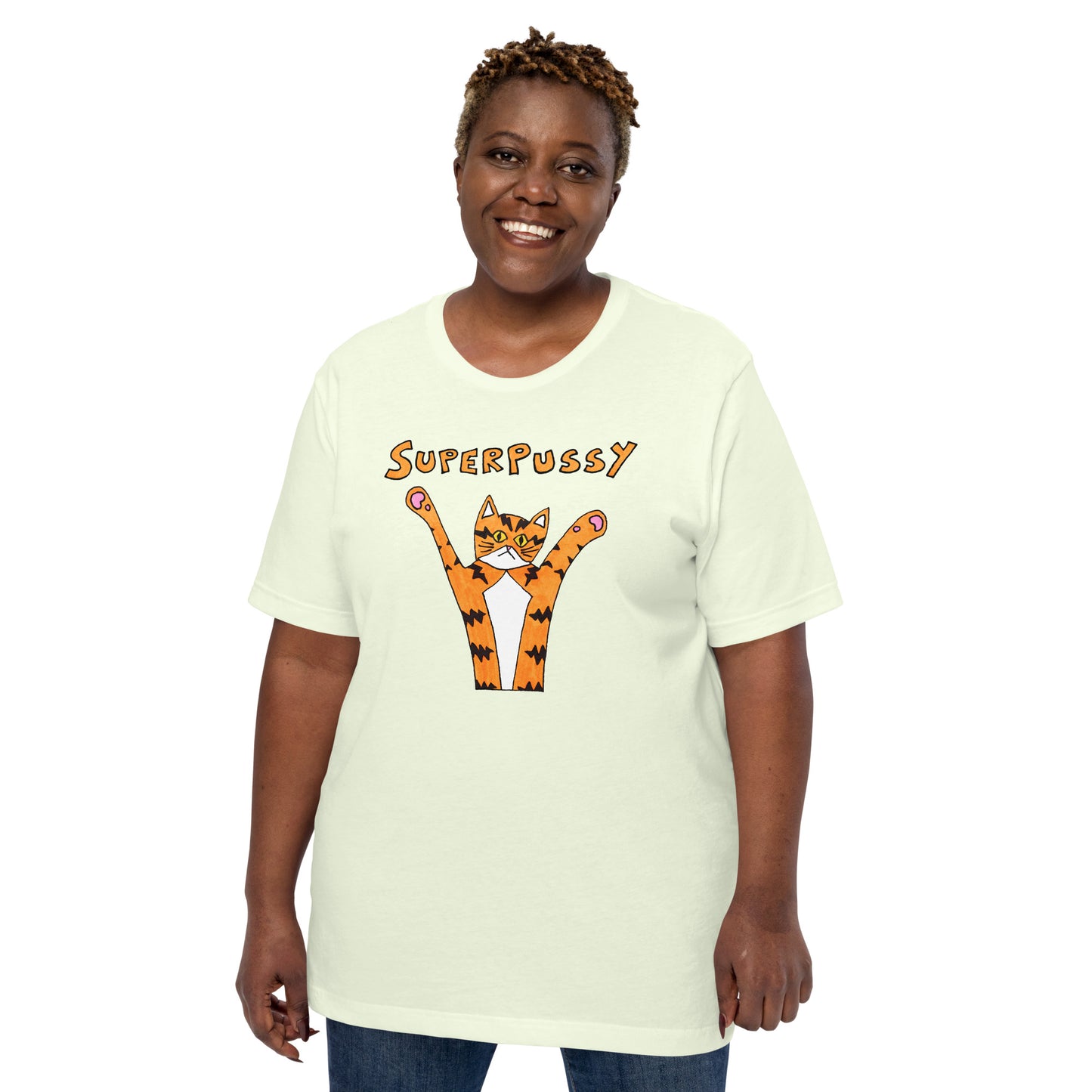 Superpussy Cat Unisex Short Sleeve T-Shirt | Super Soft