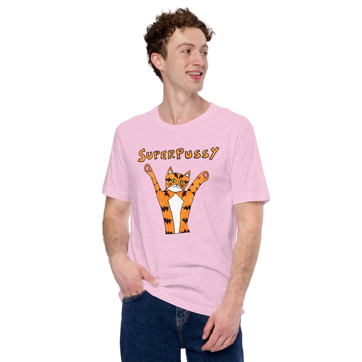 Superpussy Cat Unisex Short Sleeve T-Shirt | Super Soft