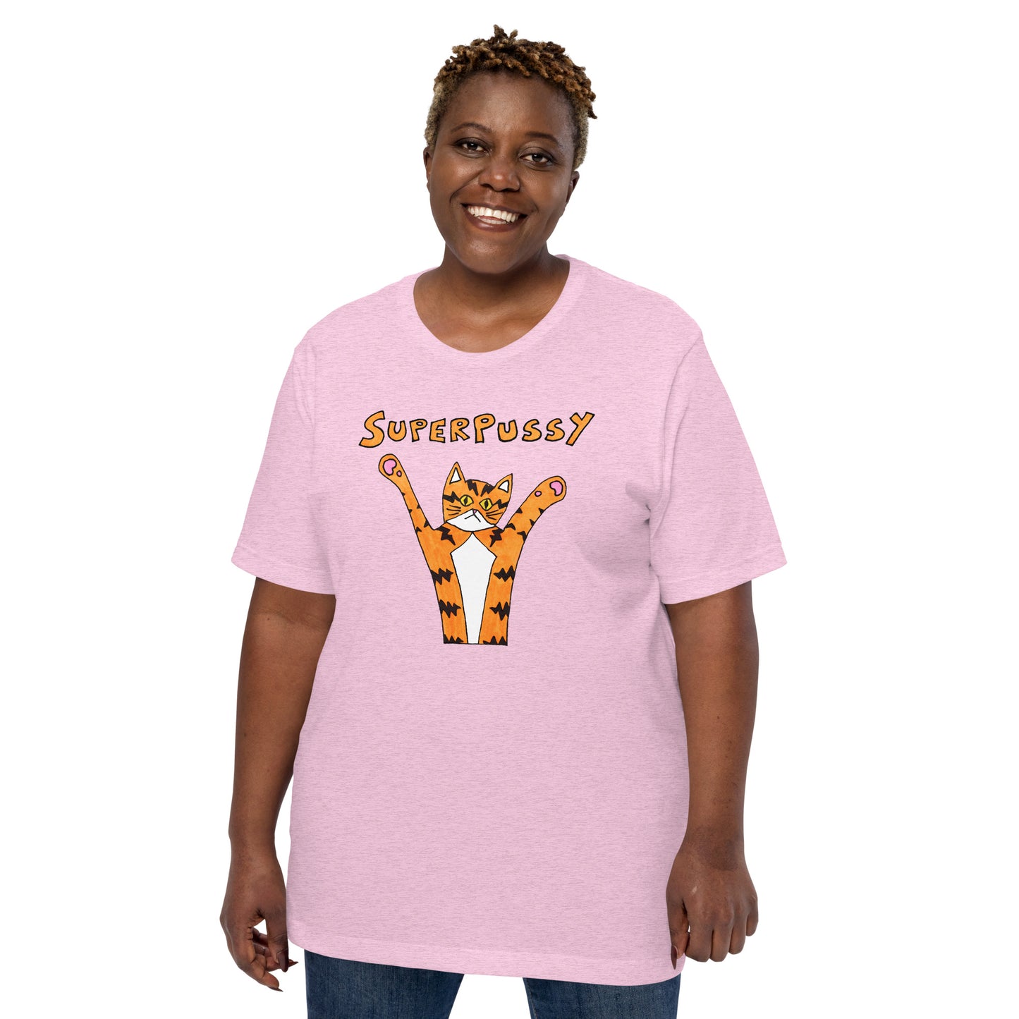 Superpussy Cat Unisex Short Sleeve T-Shirt | Super Soft