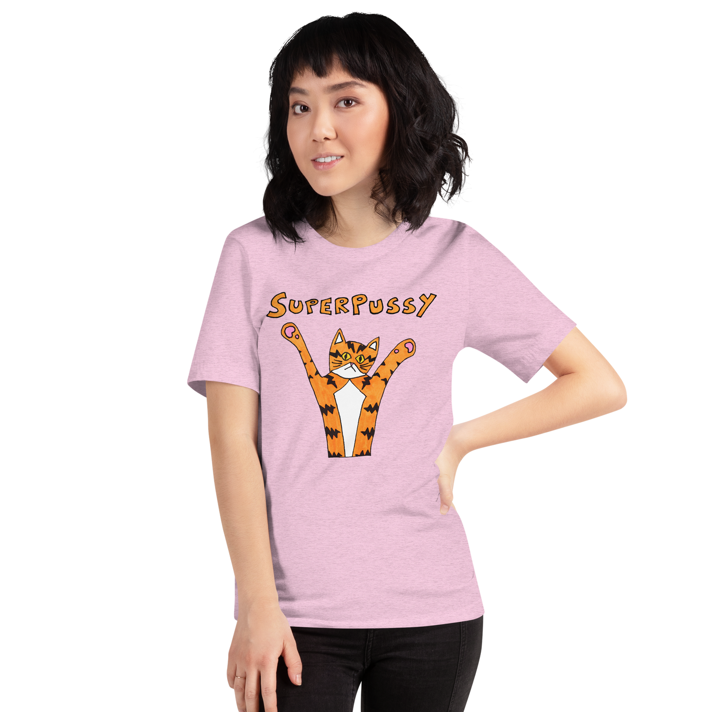 Superpussy Cat Unisex Short Sleeve T-Shirt | Super Soft