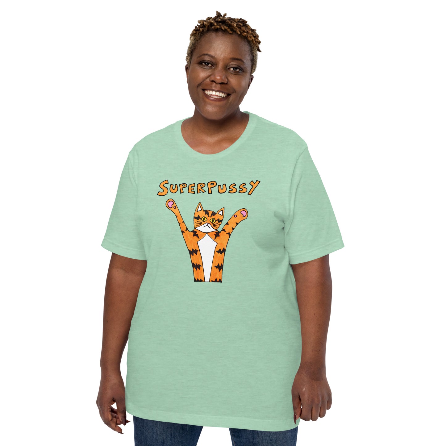Superpussy Cat Unisex Short Sleeve T-Shirt | Super Soft