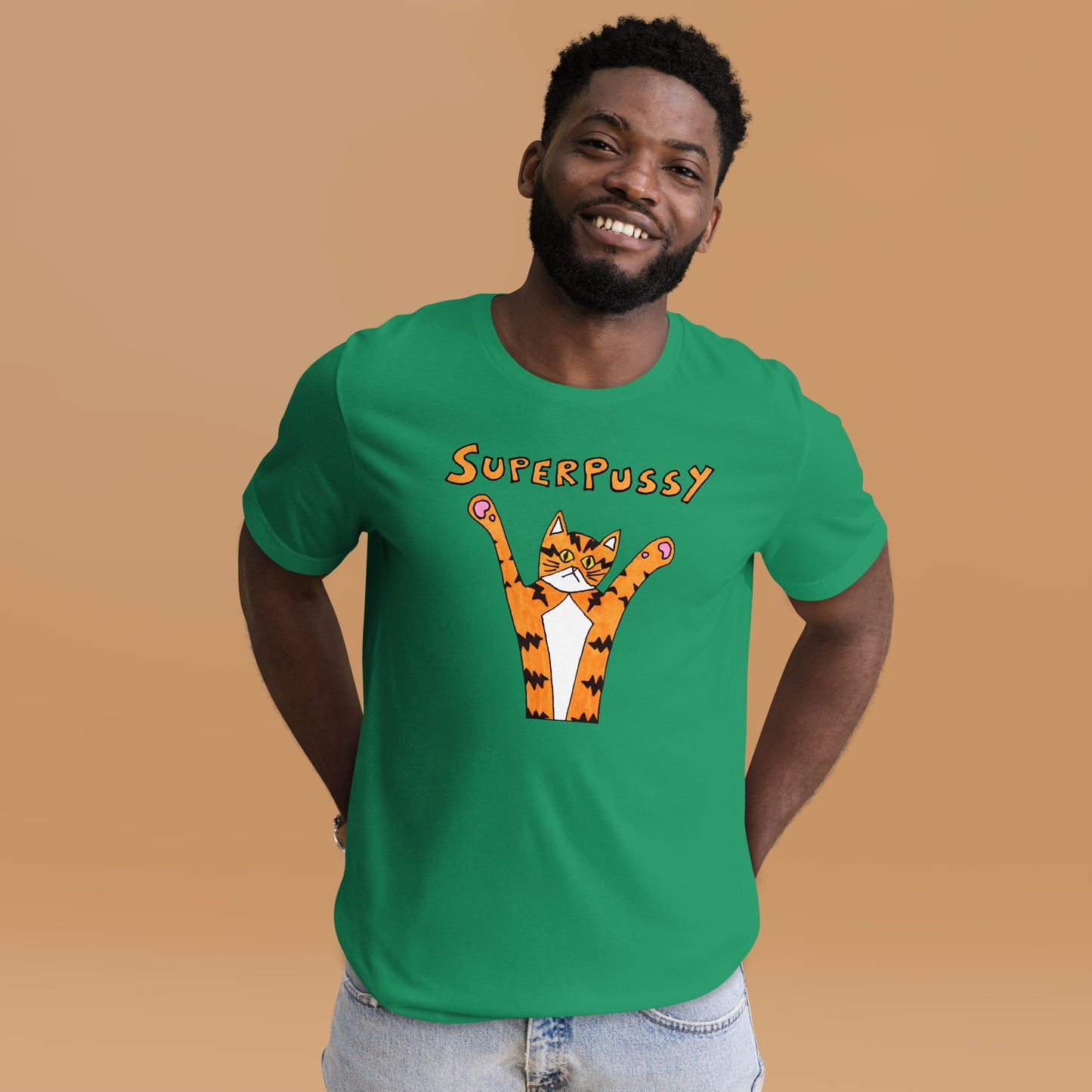 Superpussy Cat Unisex Short Sleeve T-Shirt | Super Soft