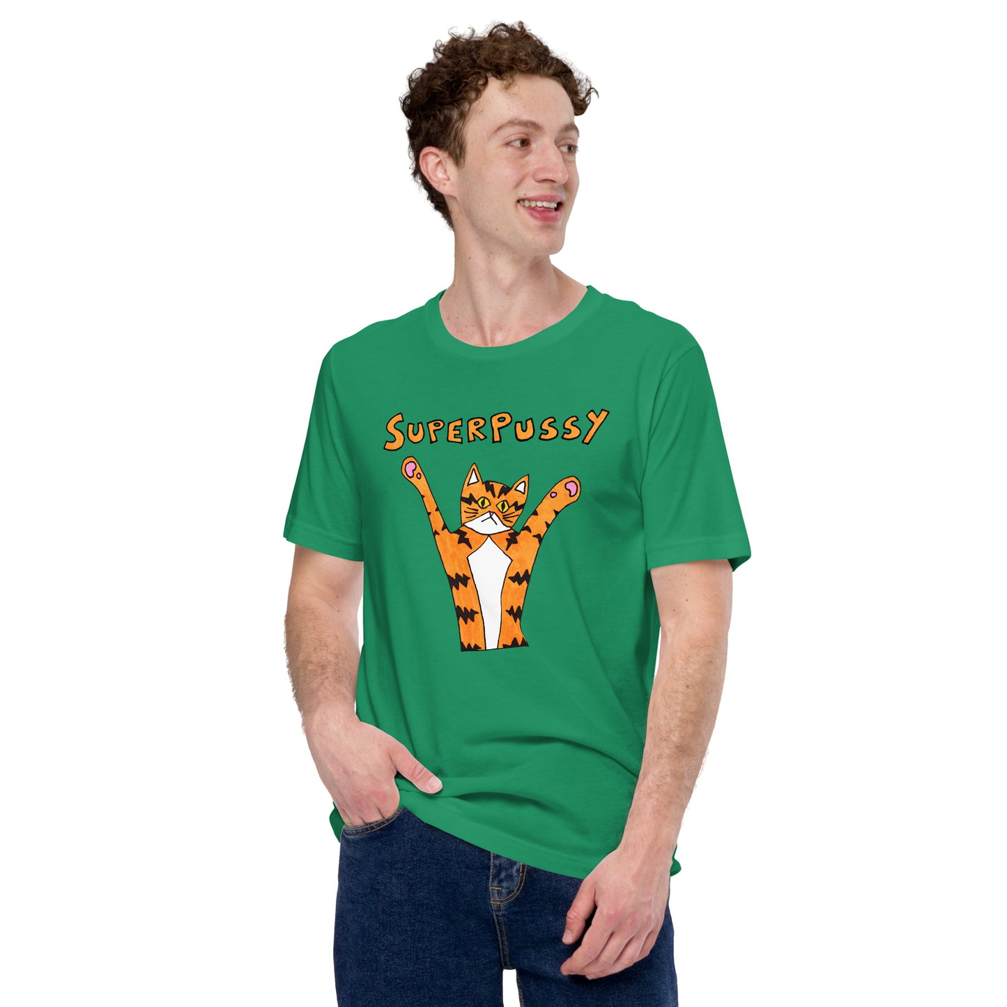 Superpussy Cat Unisex Short Sleeve T-Shirt | Super Soft