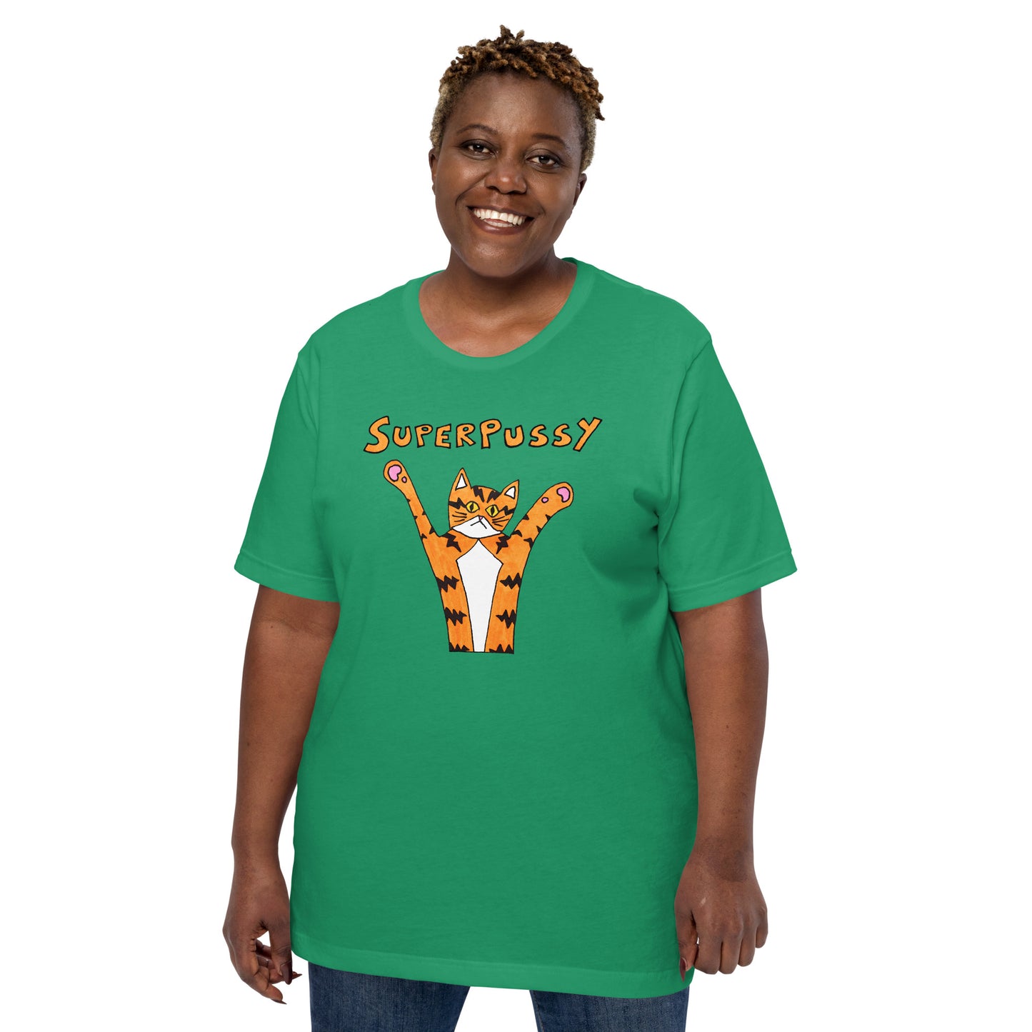 Superpussy Cat Unisex Short Sleeve T-Shirt | Super Soft