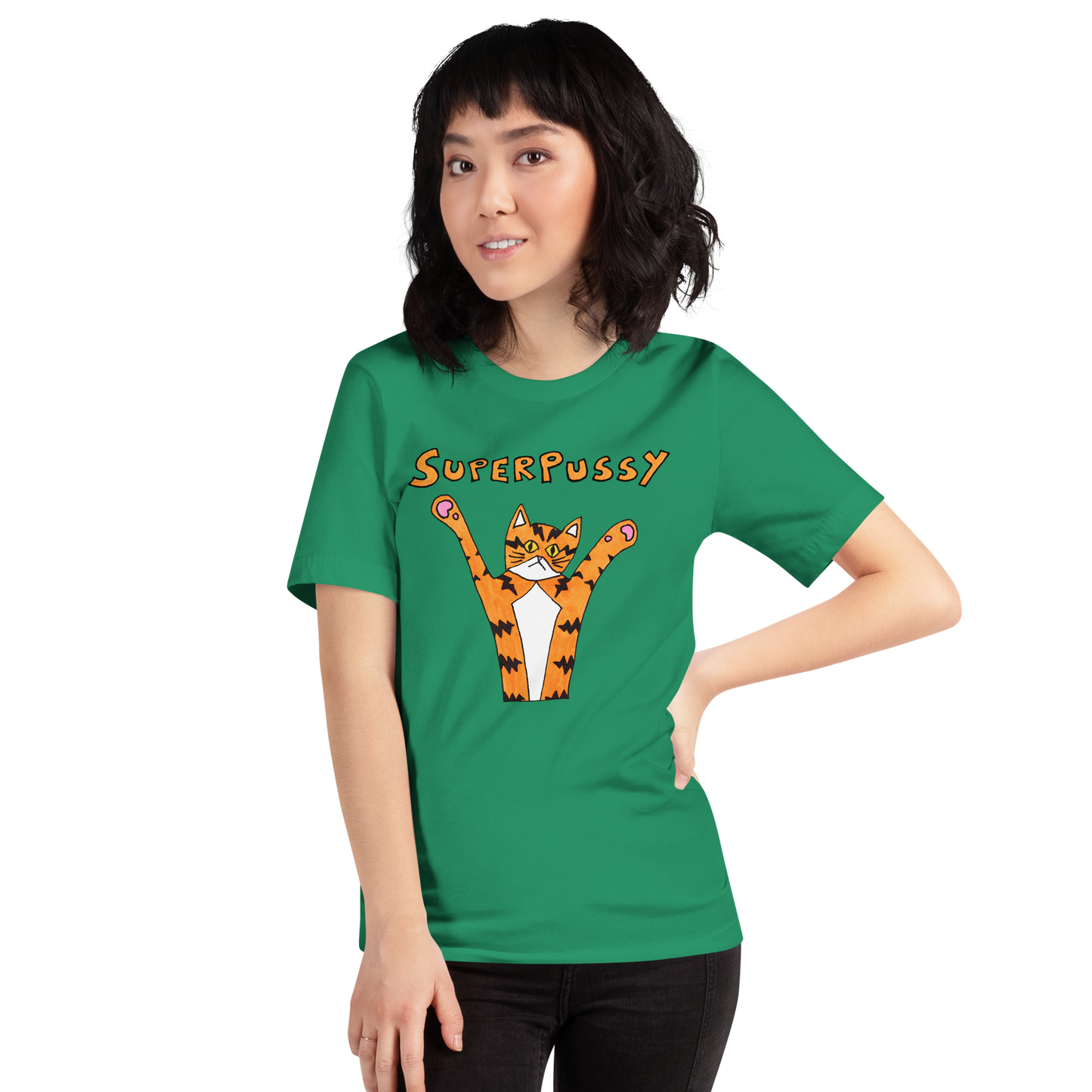 Superpussy Cat Unisex Short Sleeve T-Shirt | Super Soft