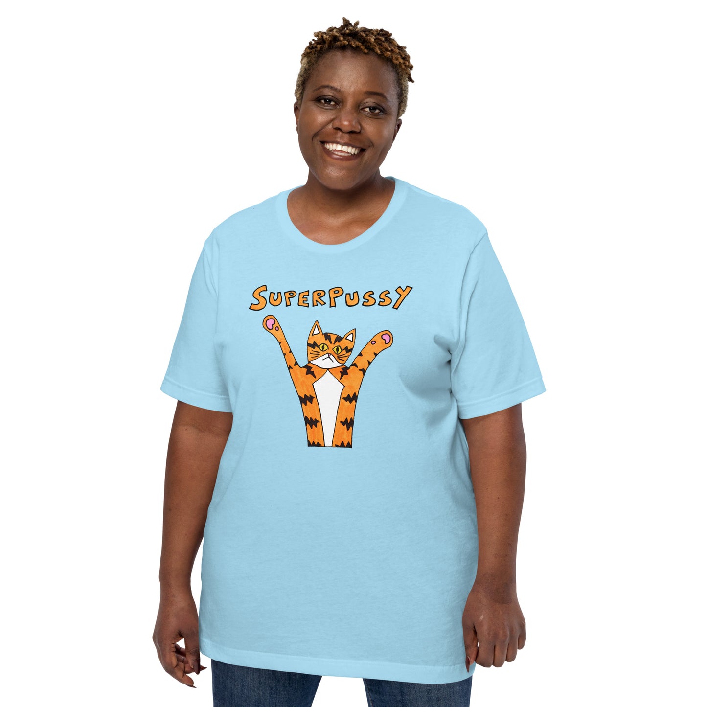 Superpussy Cat Unisex Short Sleeve T-Shirt | Super Soft