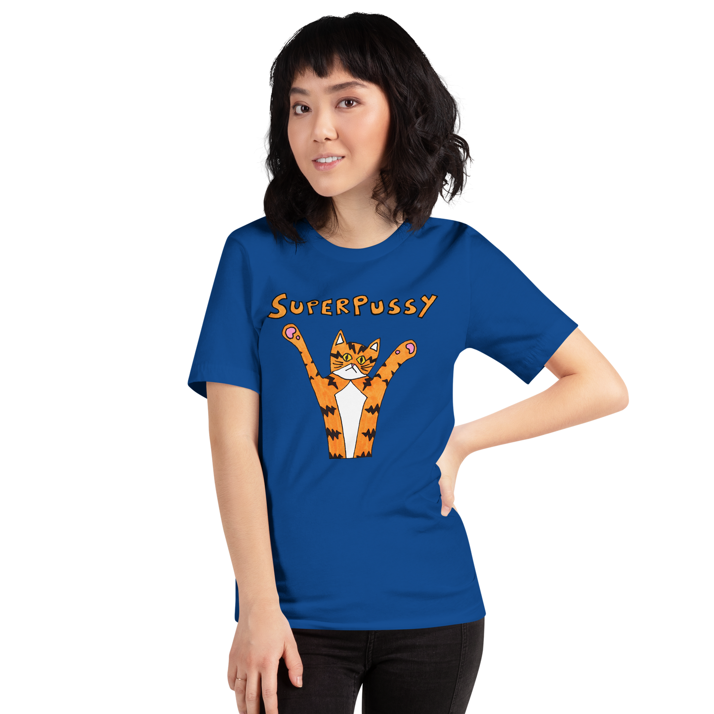Superpussy Cat Unisex Short Sleeve T-Shirt | Super Soft
