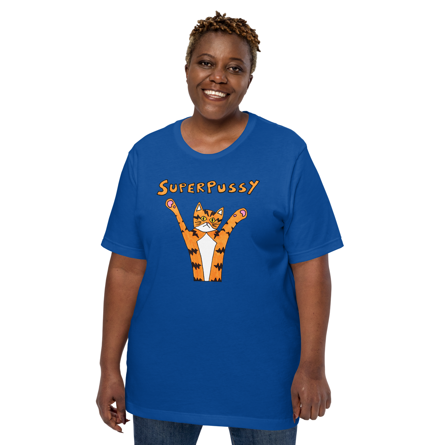 Superpussy Cat Unisex Short Sleeve T-Shirt | Super Soft