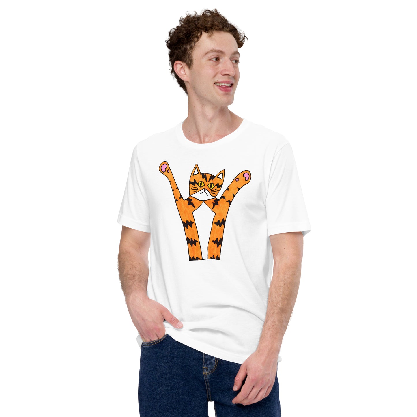 Funky Orange Cat T-Shirt, Unisex