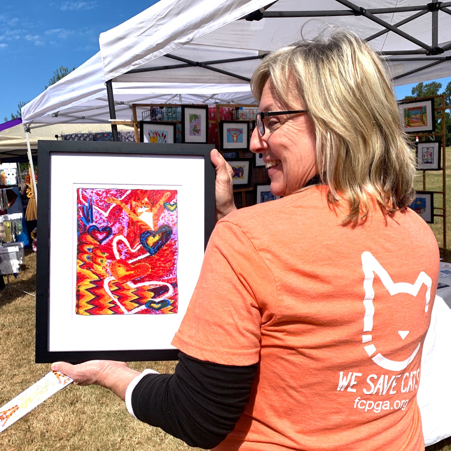 Cat love artwork featuring playful feline designs.