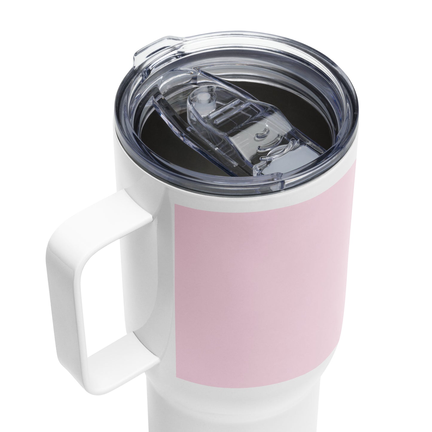 Superpussy Cat Travel Mug with Handle, Pink, Stainless Steel