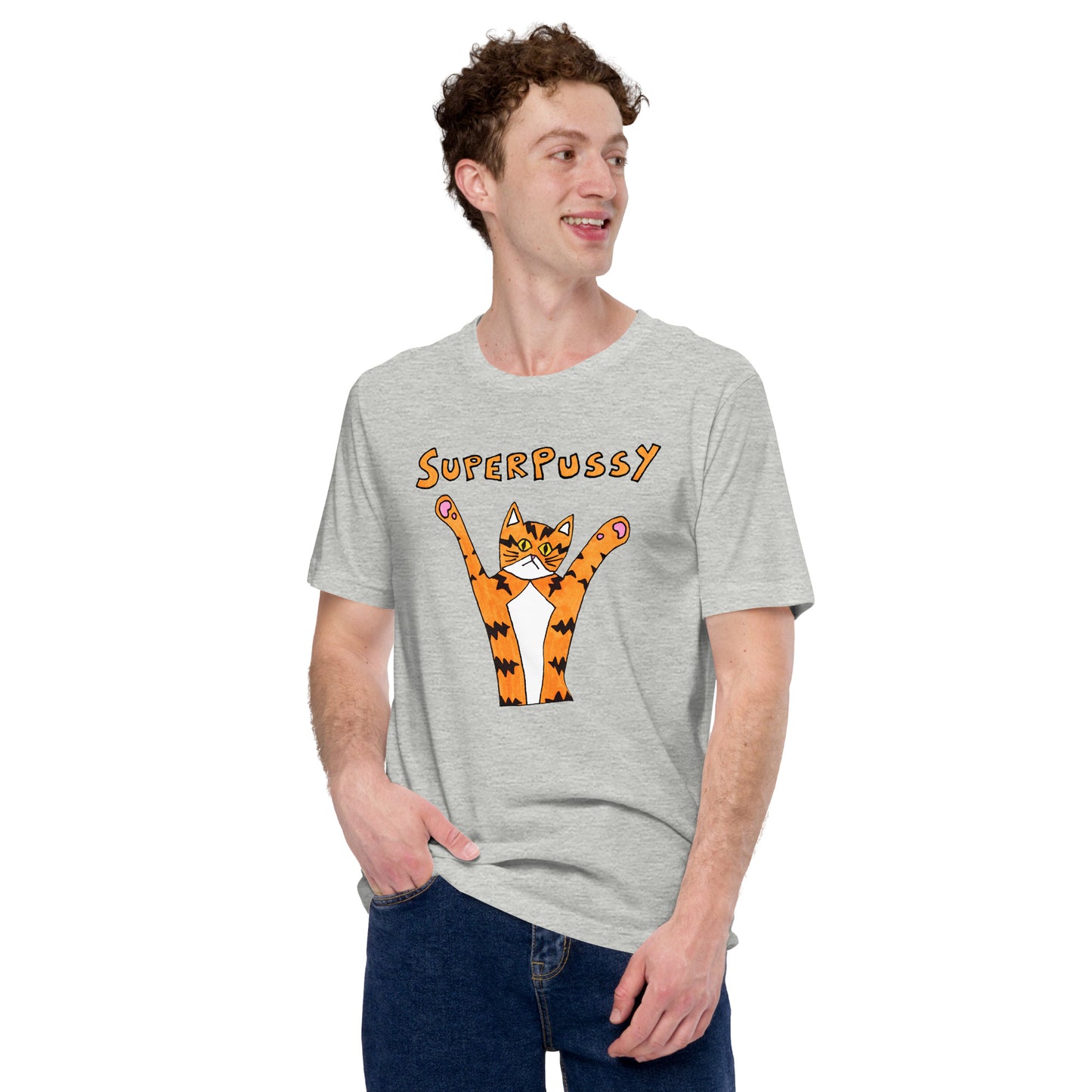 Superpussy Cat Unisex Short Sleeve T-Shirt | Super Soft