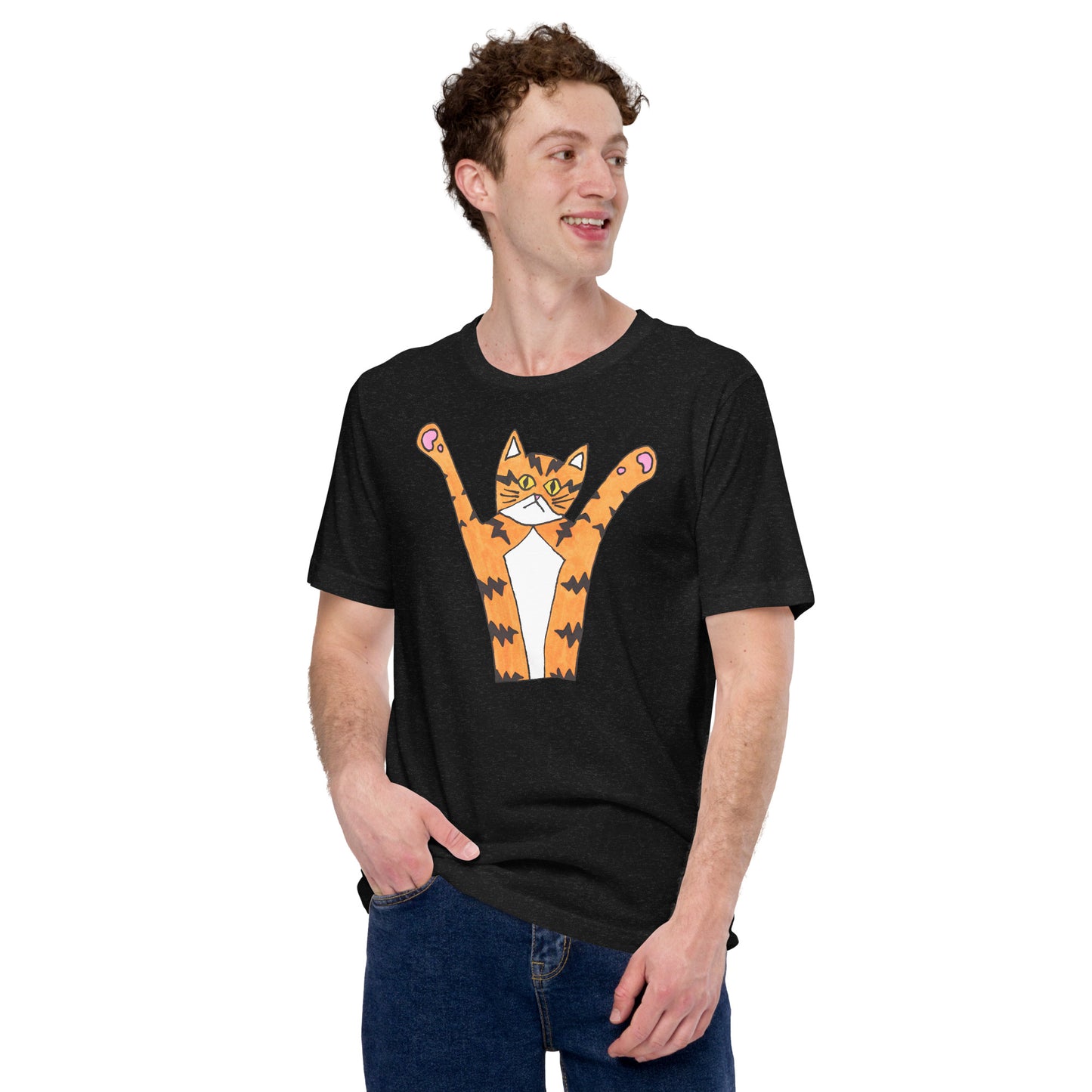 Funky Orange Cat T-Shirt, Unisex