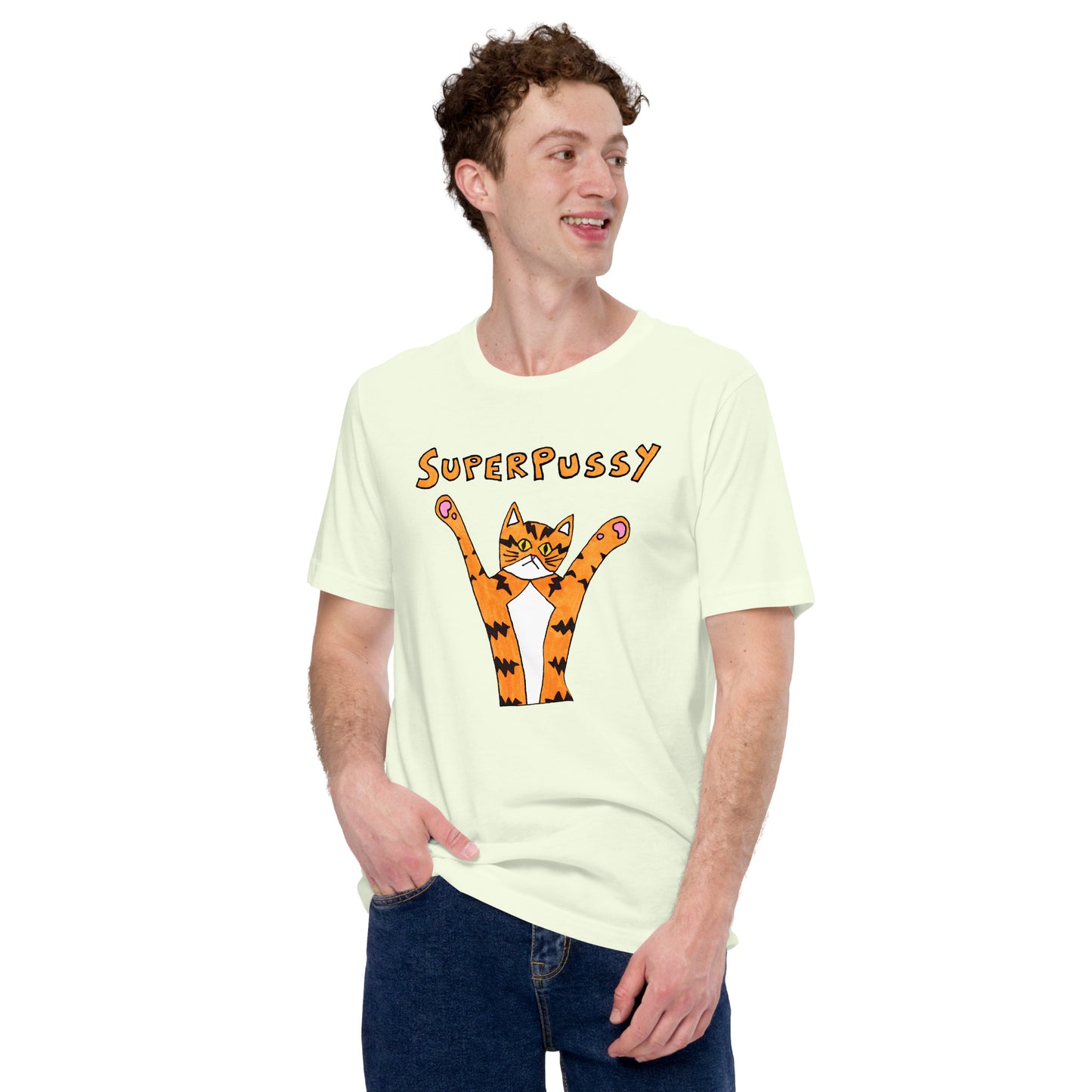 Superpussy Cat Unisex Short Sleeve T-Shirt | Super Soft