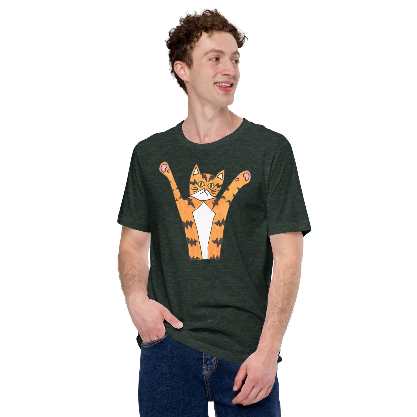 Funky Orange Cat T-Shirt, Unisex