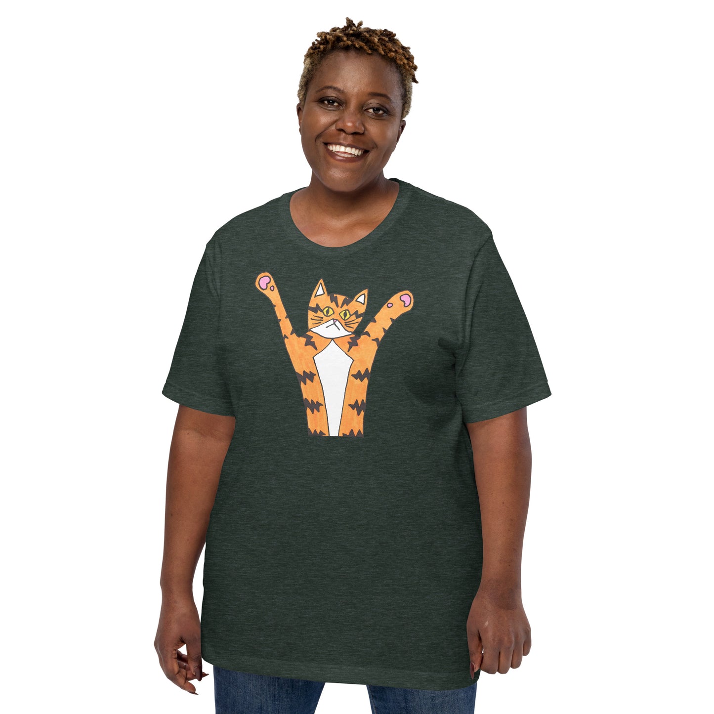 Funky Orange Cat T-Shirt, Unisex