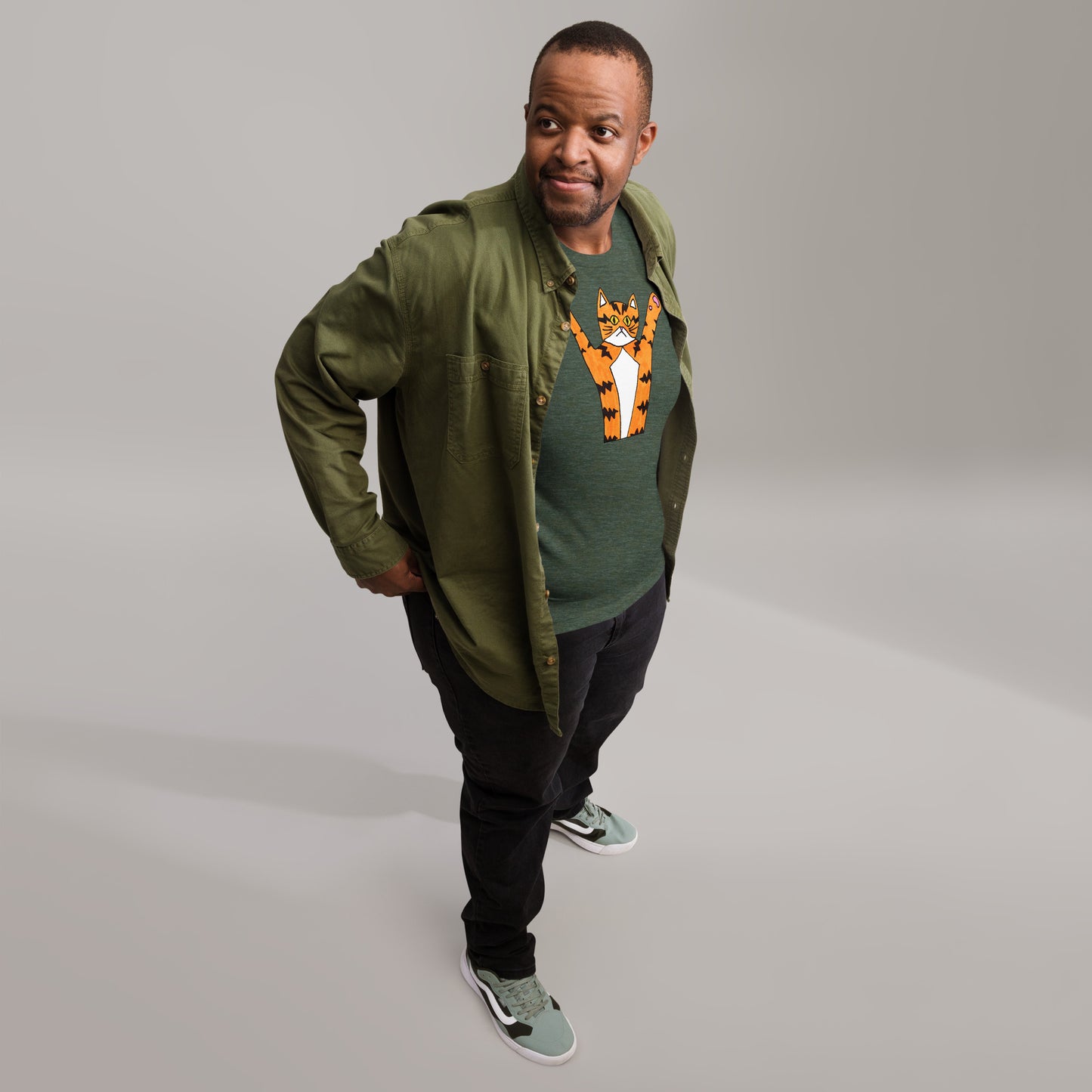 Funky Orange Cat T-Shirt, Unisex