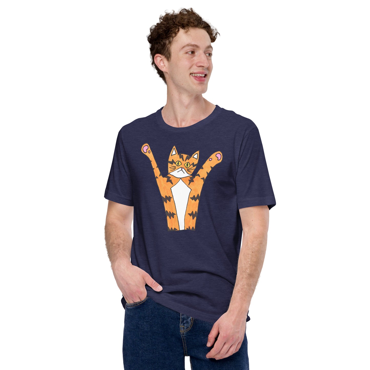 Funky Orange Cat T-Shirt, Unisex