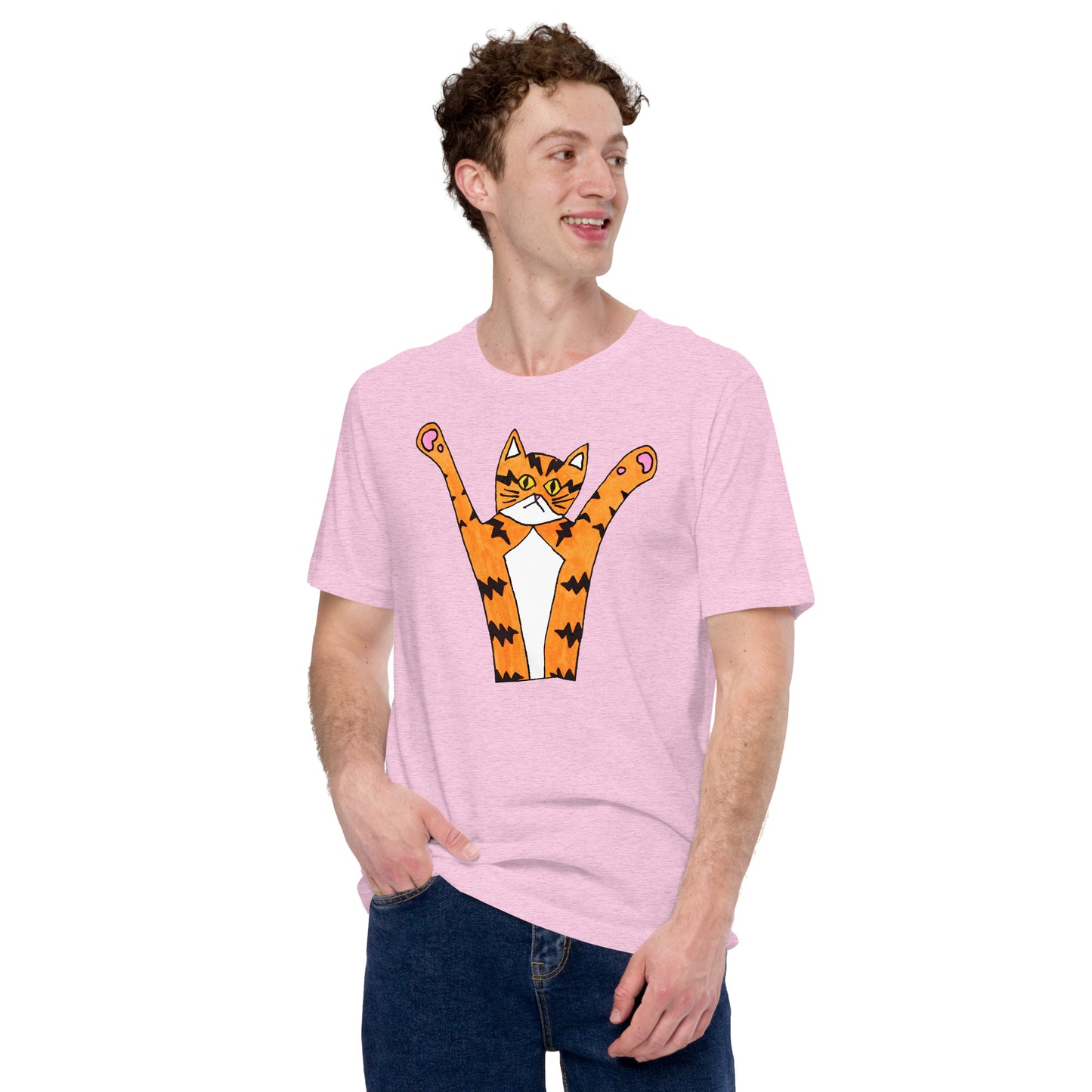 Funky Orange Cat T-Shirt, Unisex