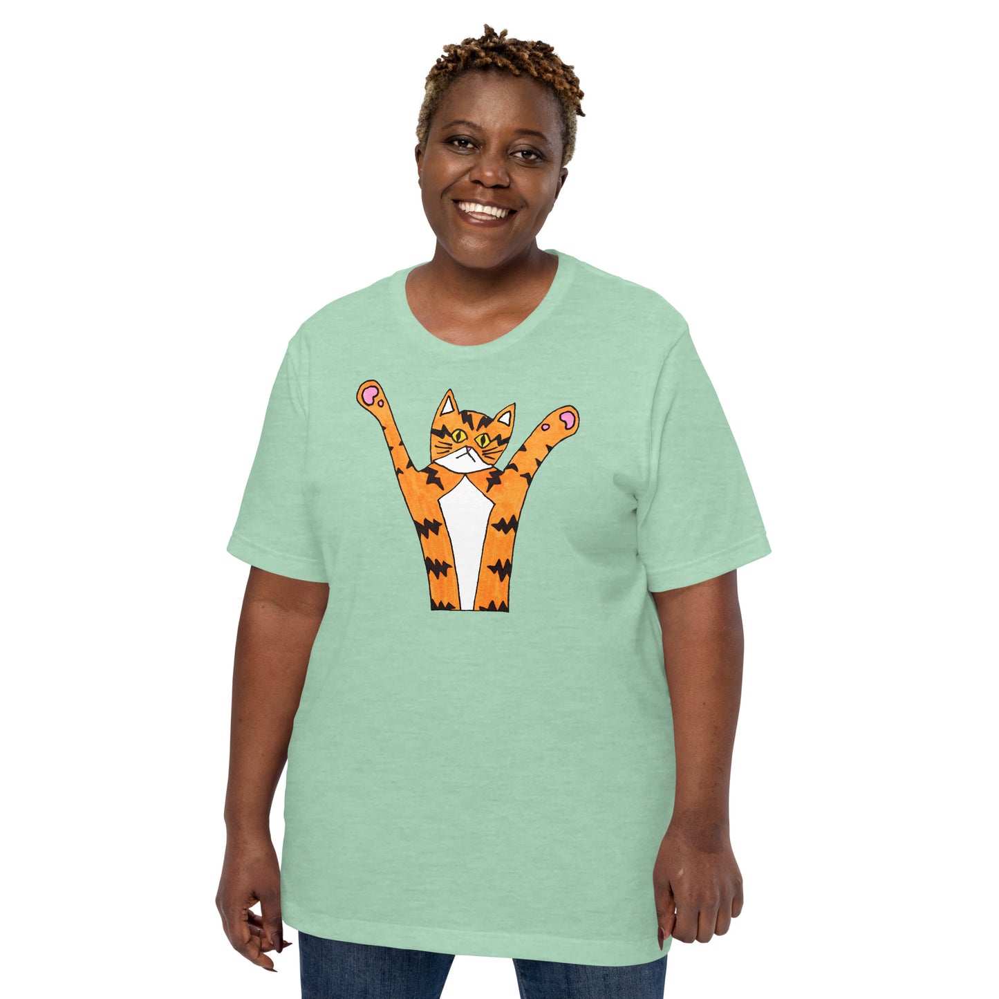 Funky Orange Cat T-Shirt, Unisex