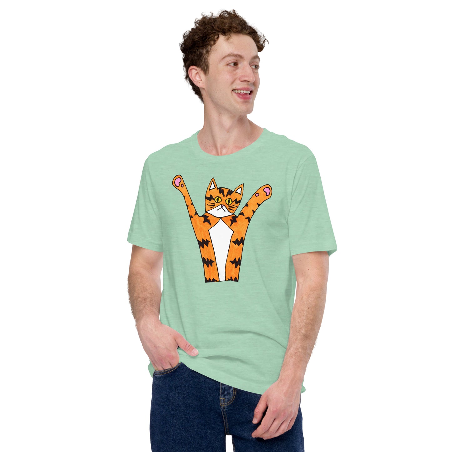 Funky Orange Cat T-Shirt, Unisex