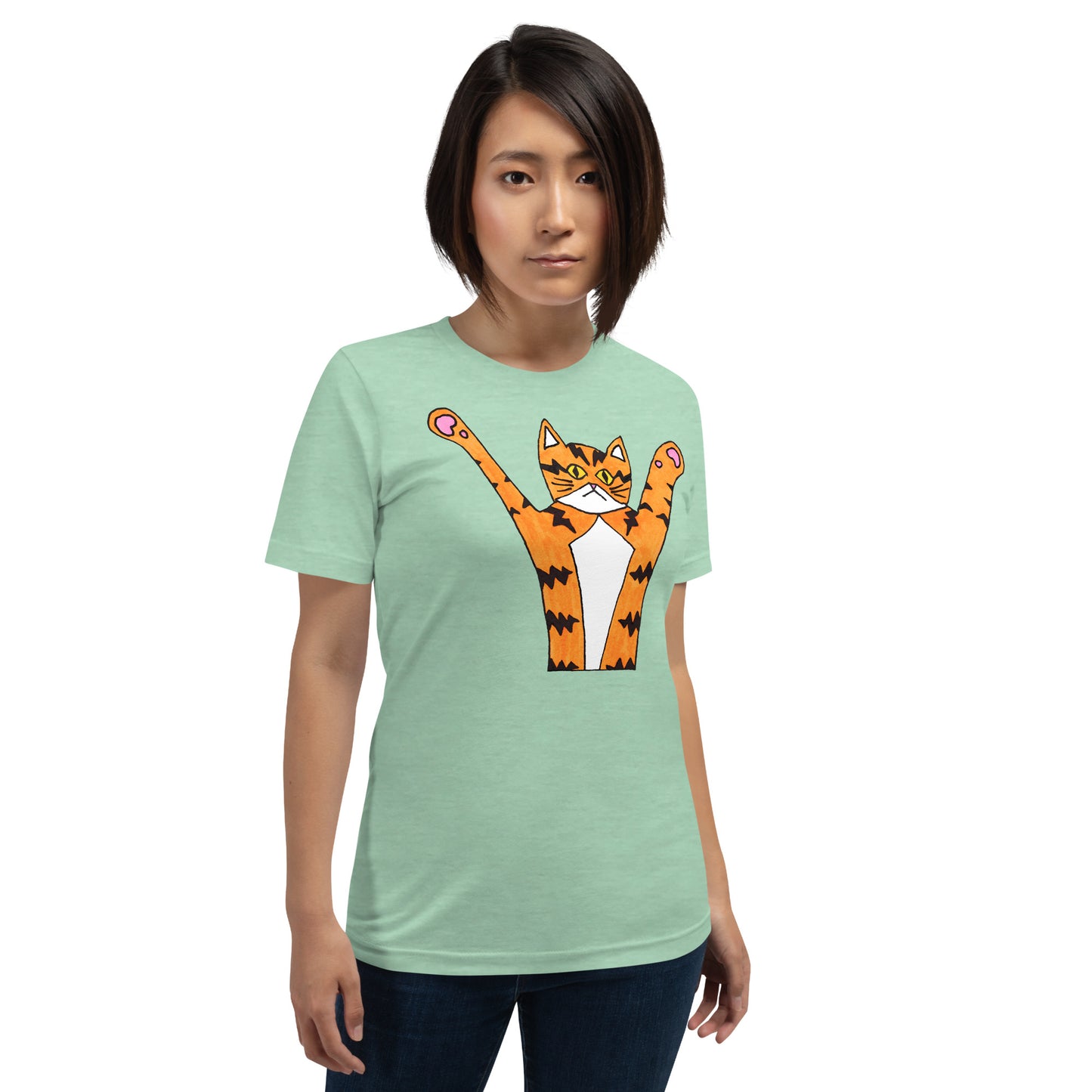 Funky Orange Cat T-Shirt, Unisex