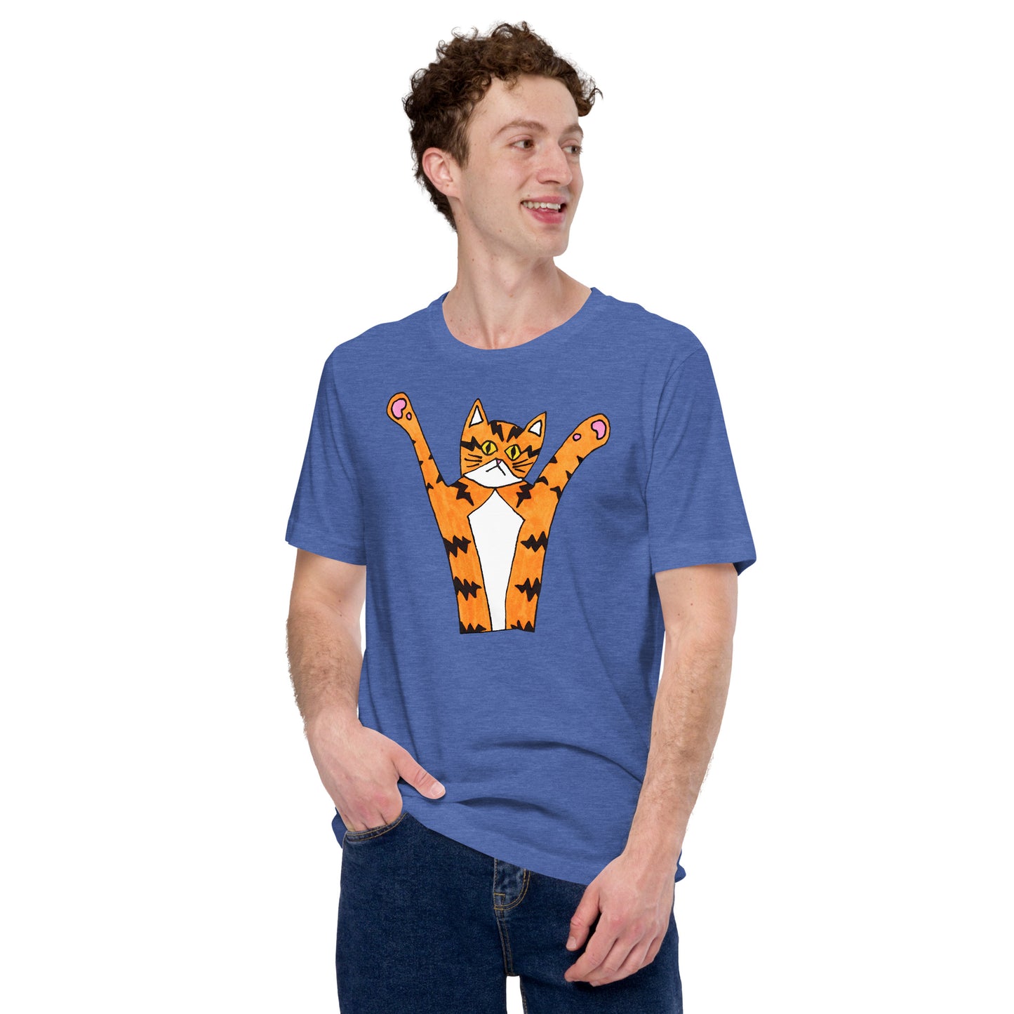 Funky Orange Cat T-Shirt, Unisex