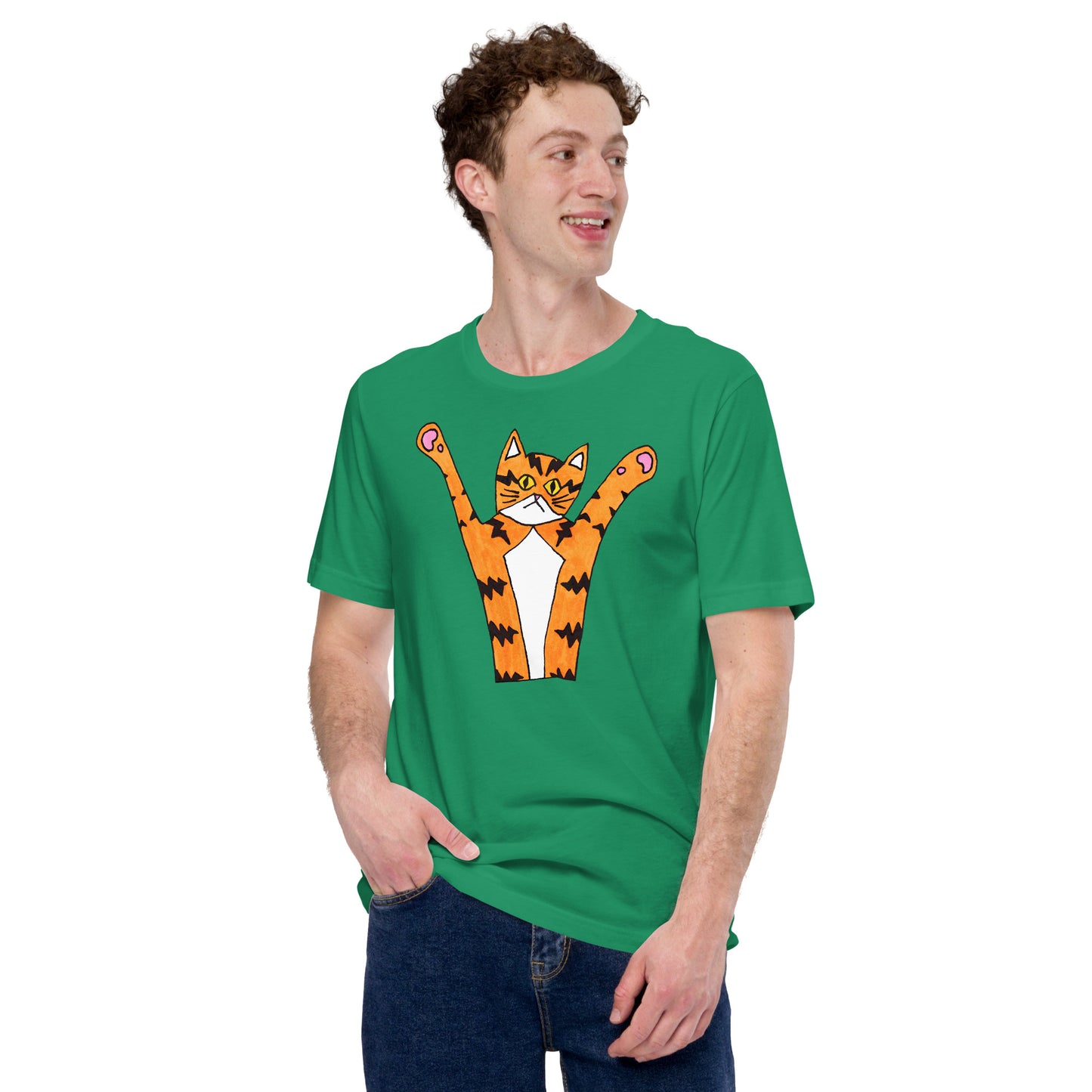 Funky Orange Cat T-Shirt, Unisex