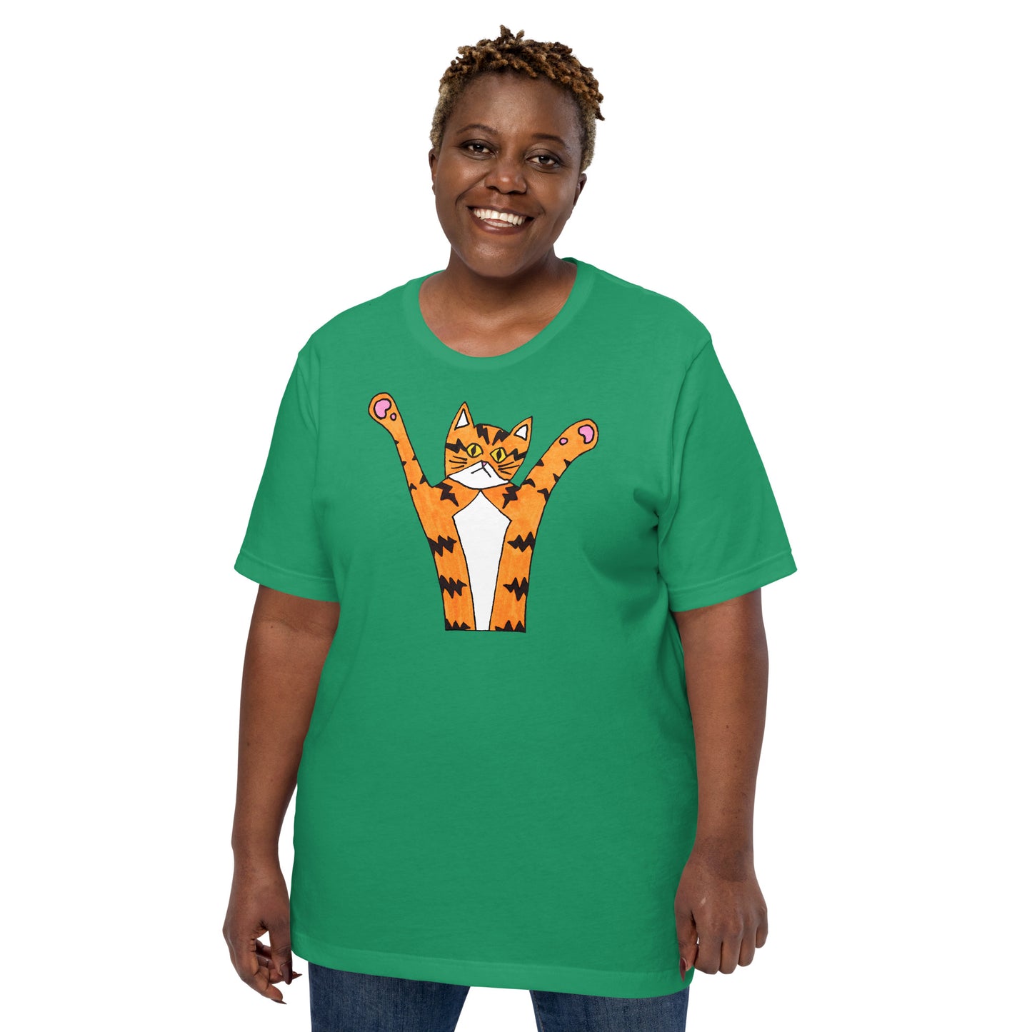 Funky Orange Cat T-Shirt, Unisex