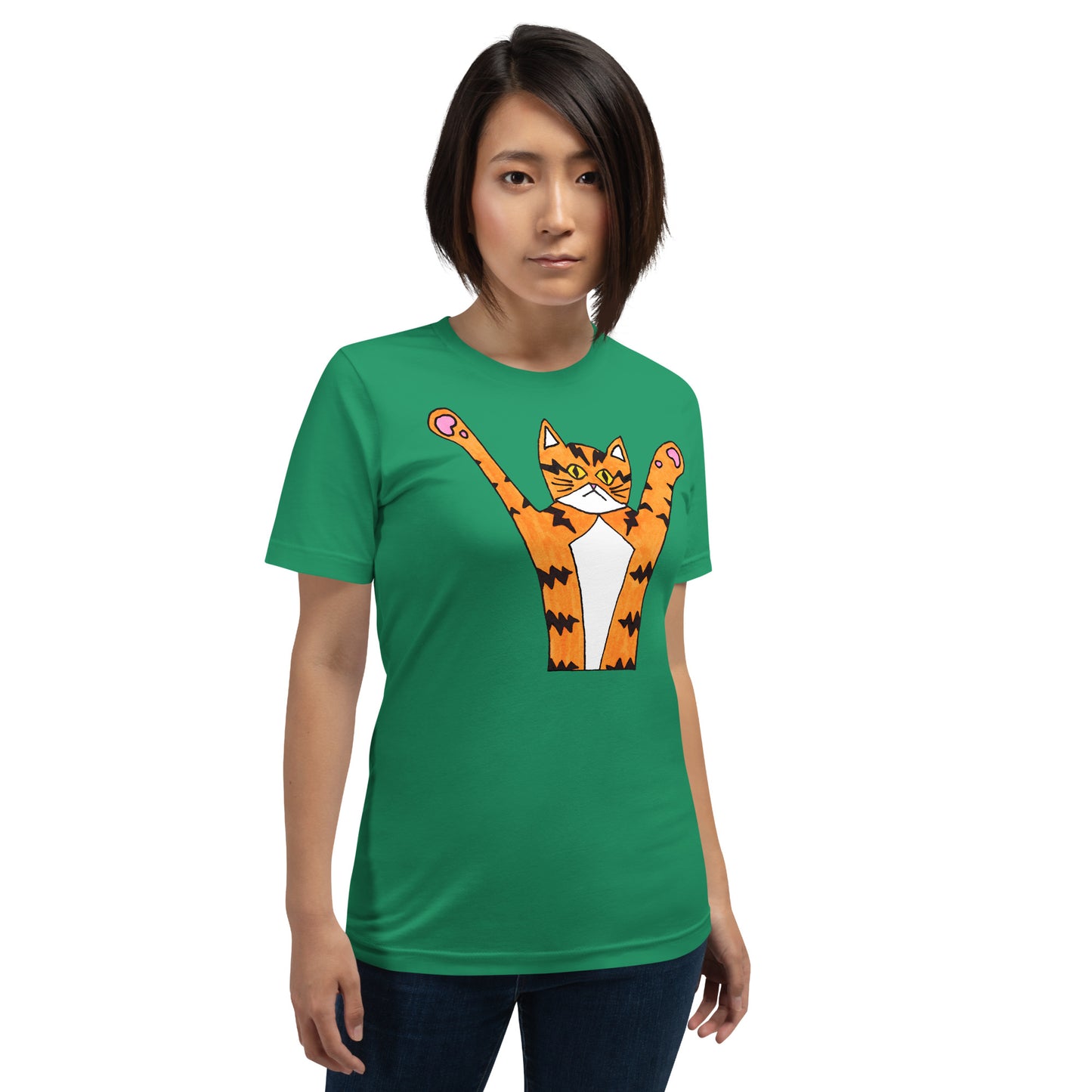 Funky Orange Cat T-Shirt, Unisex