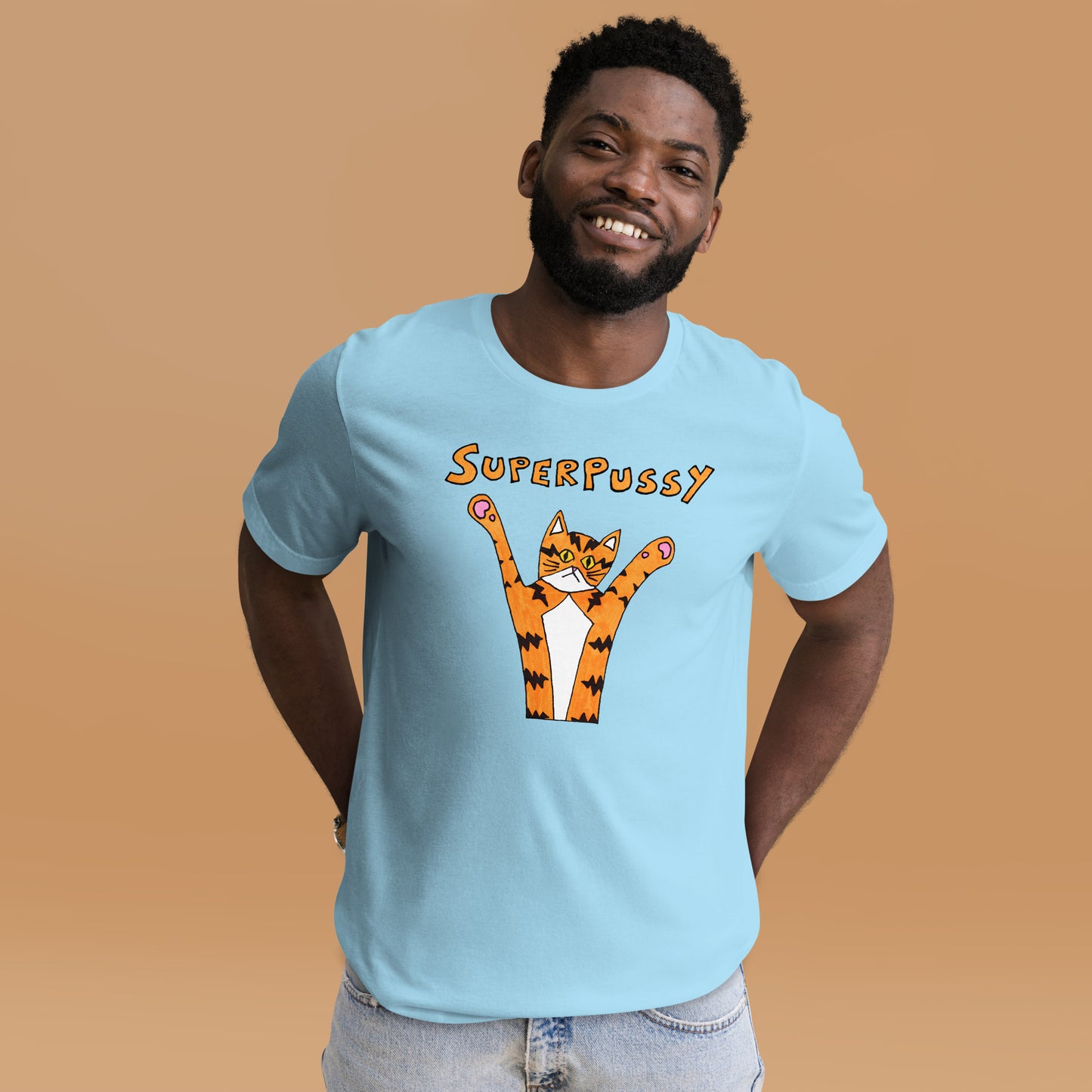 Superpussy Cat Unisex Short Sleeve T-Shirt | Super Soft
