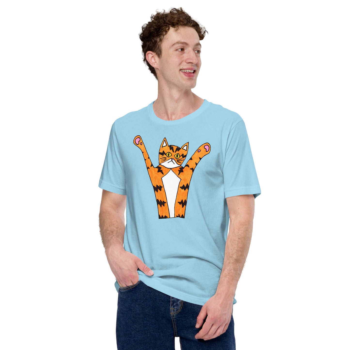 Funky Orange Cat T-Shirt, Unisex