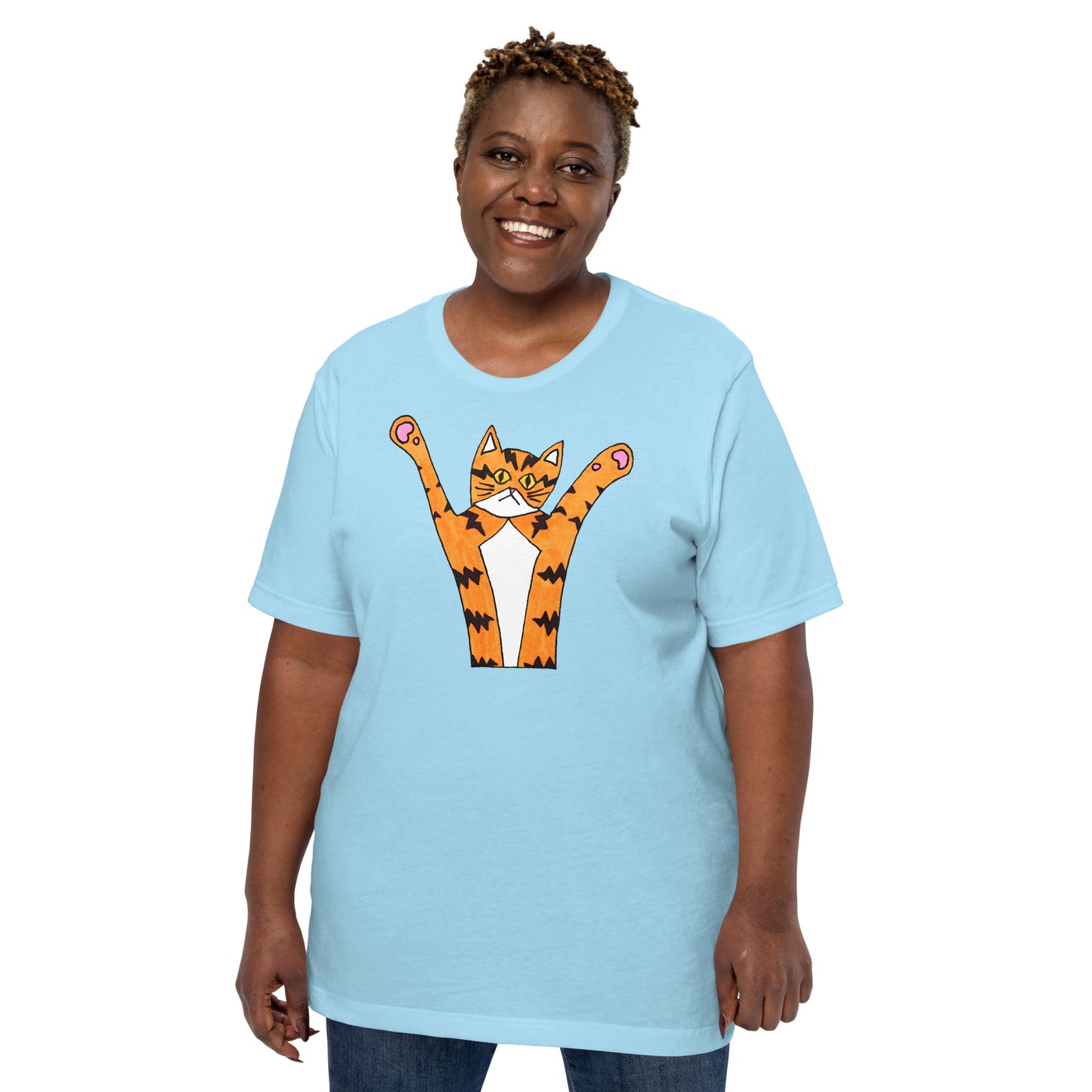 Funky Orange Cat T-Shirt, Unisex