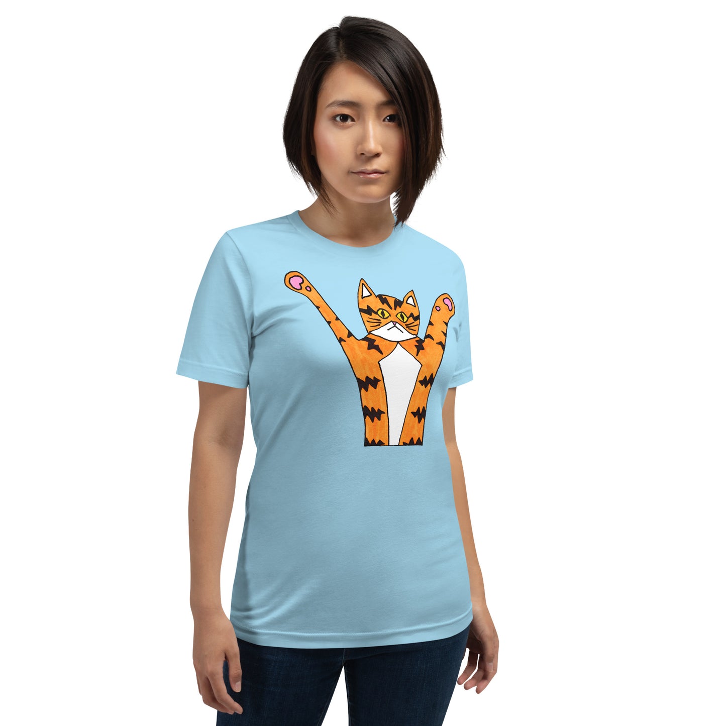 Funky Orange Cat T-Shirt, Unisex