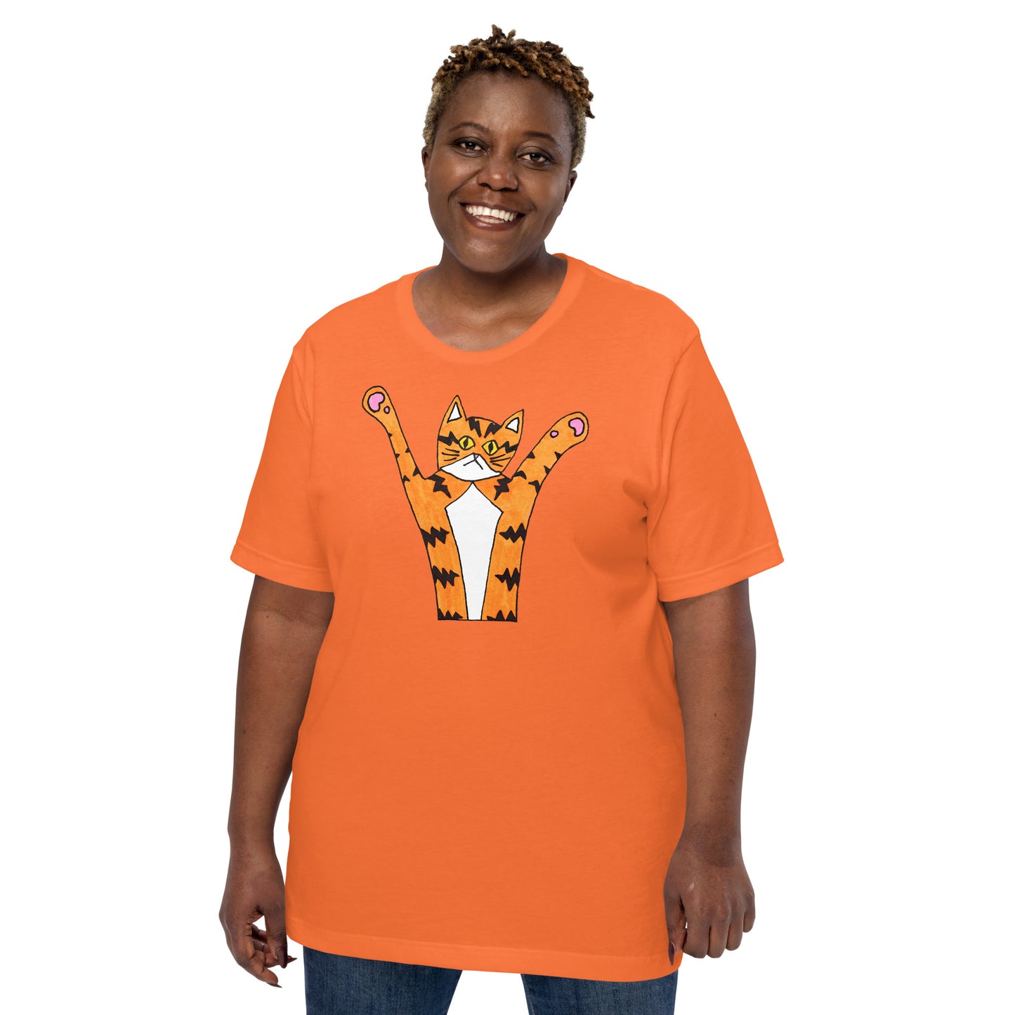 Funky Orange Cat T-Shirt, Unisex