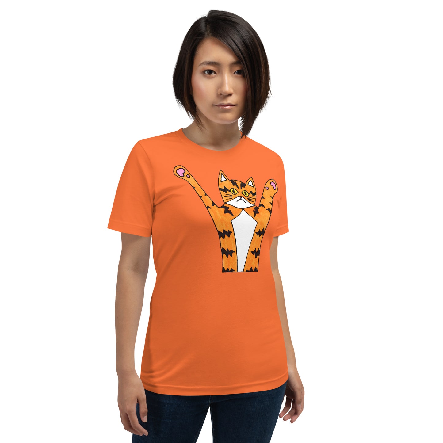 Funky Orange Cat T-Shirt, Unisex