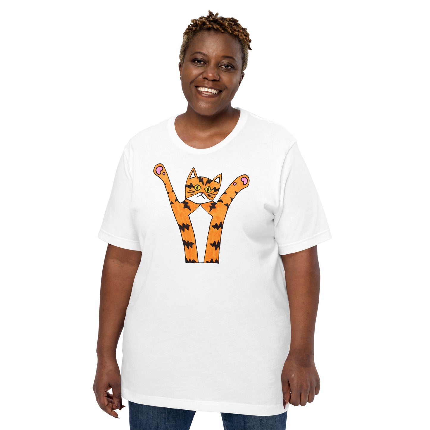 Funky Orange Cat T-Shirt, Unisex