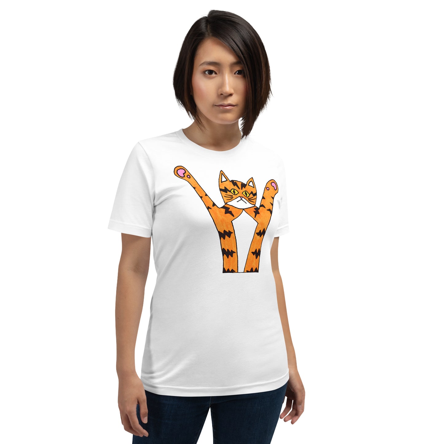 Funky Orange Cat T-Shirt, Unisex