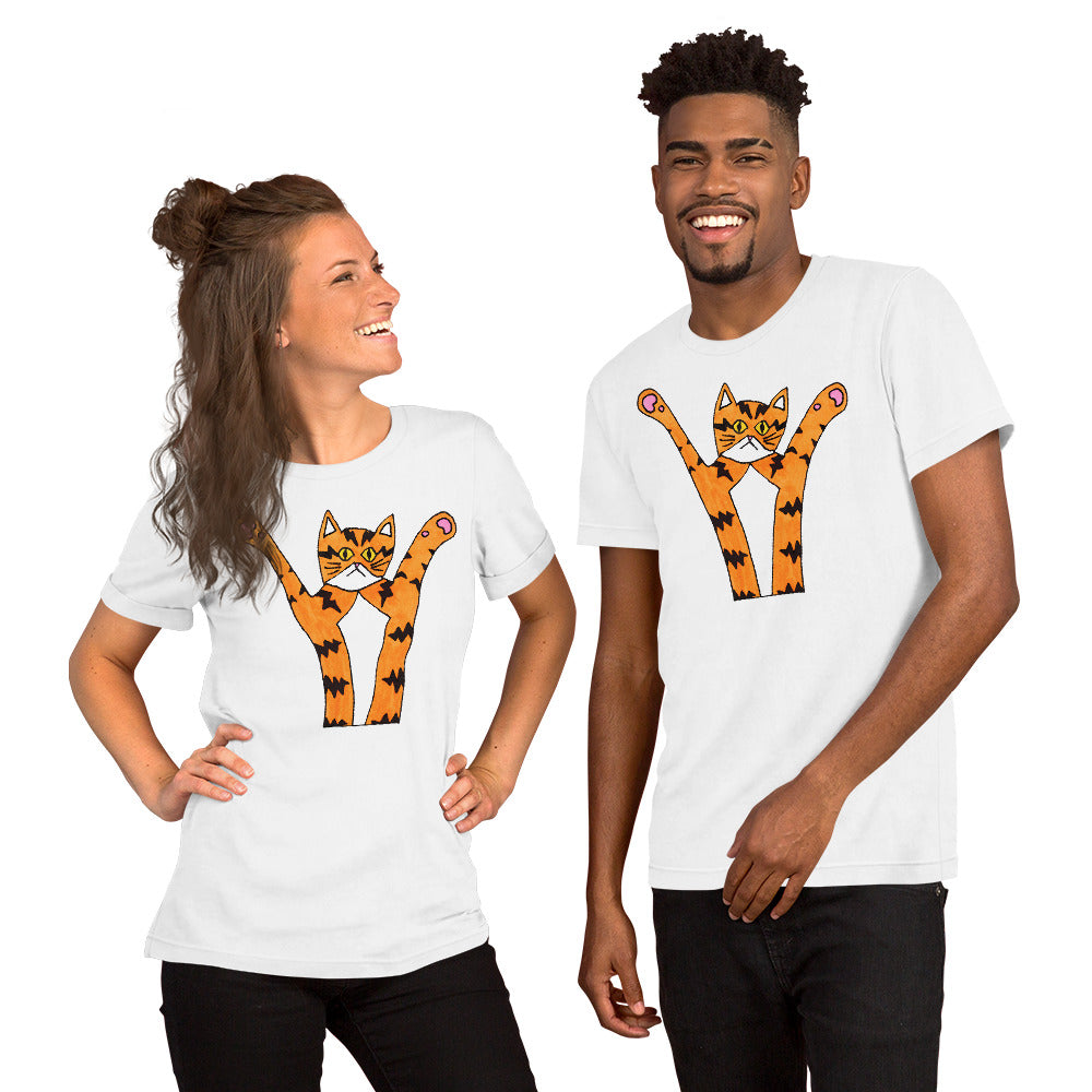 Funky Orange Cat T-Shirt, Unisex